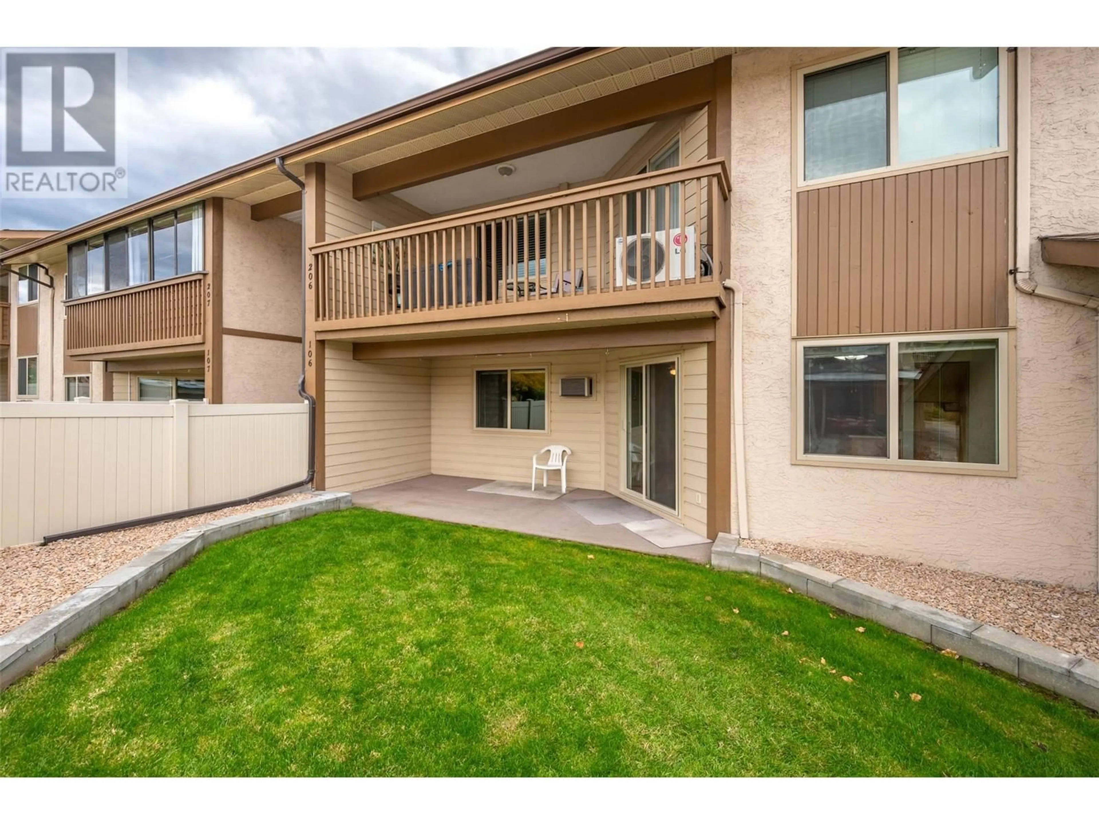 Patio, water/lake/river/ocean view for 106 - 1860 ATKINSON STREET, Penticton British Columbia V2A7M6