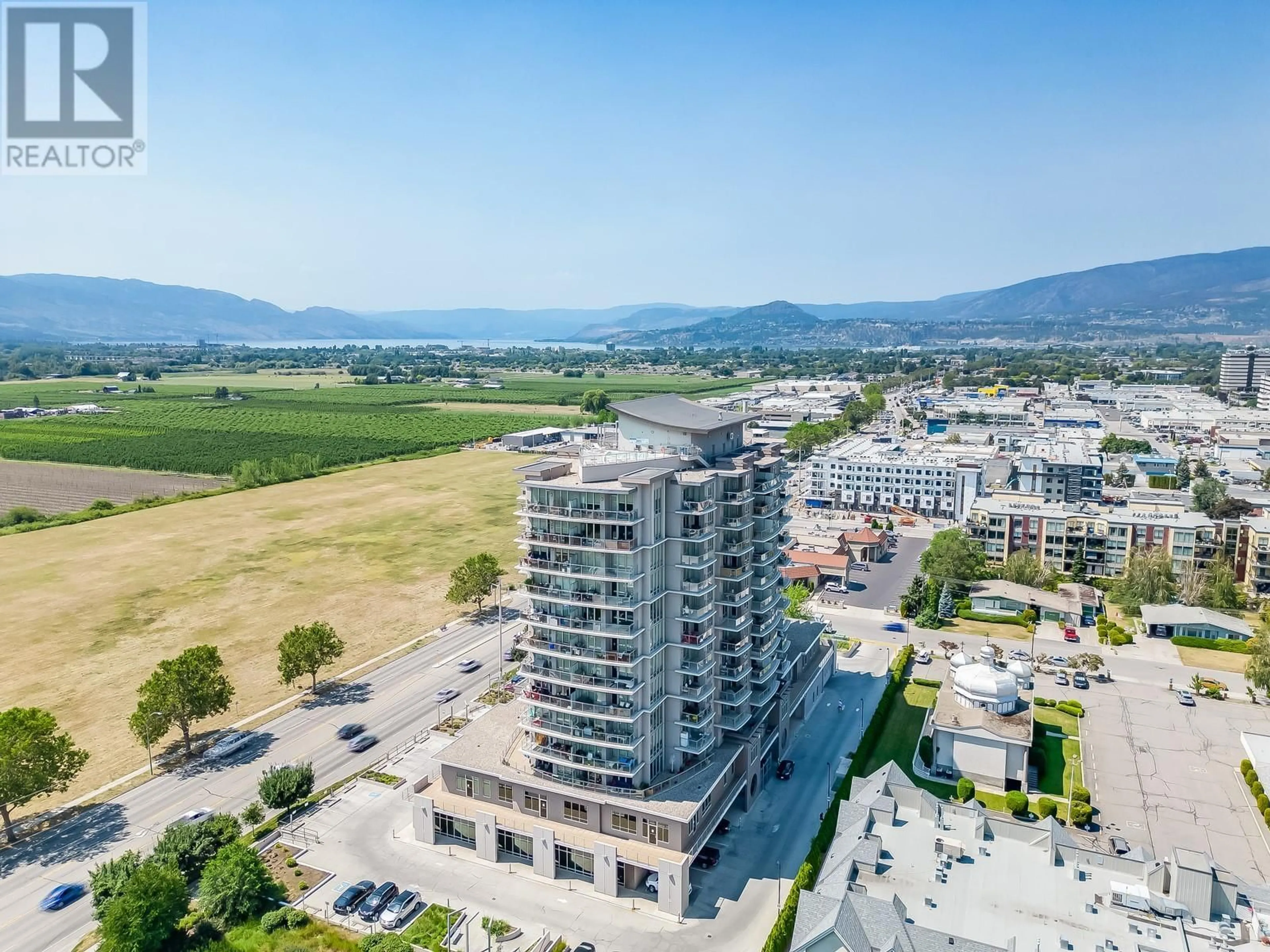 A pic from exterior of the house or condo, the view of city buildings for 2040 Springfield Road Unit# 410, Kelowna British Columbia V1Y9N7