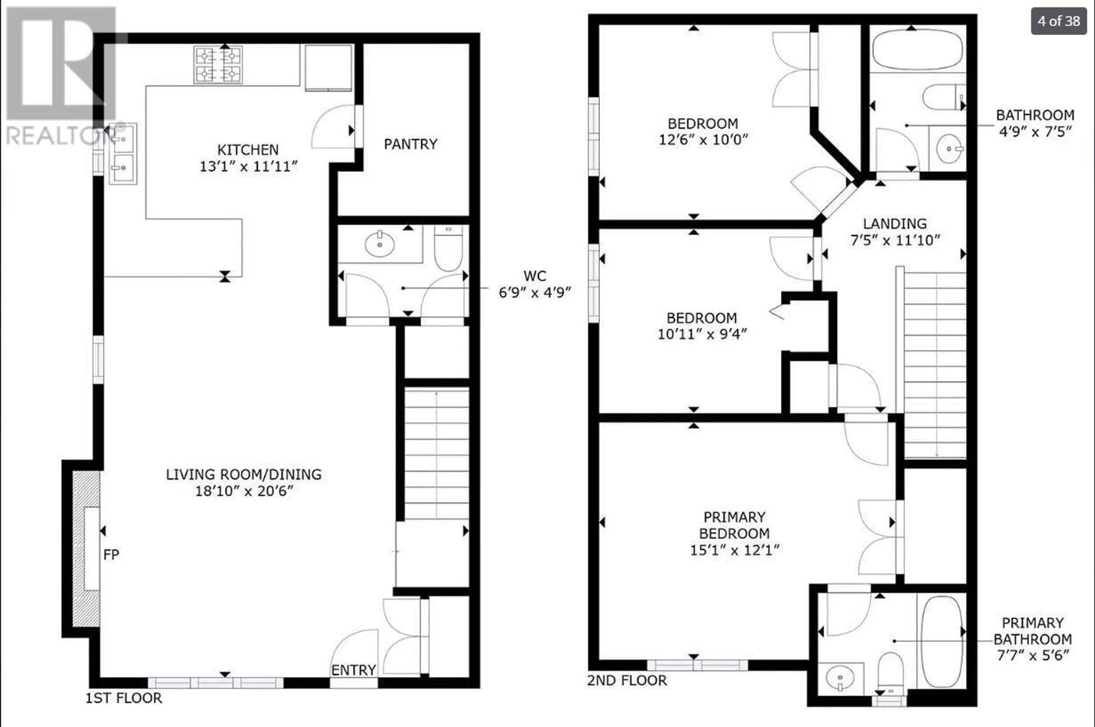 Floor plan for 1046 Martin Avenue Unit# 3, Kelowna British Columbia V1Y6V5