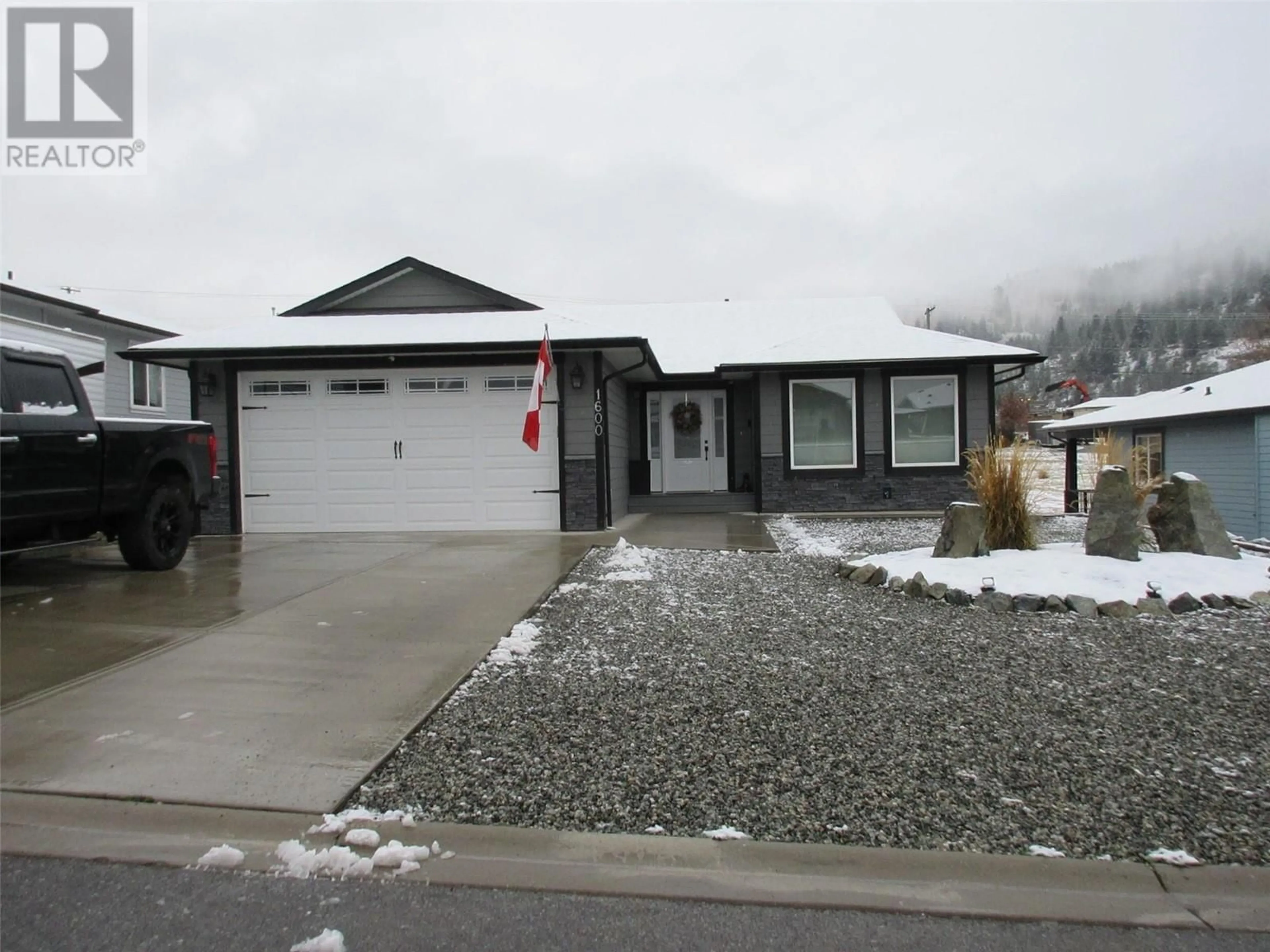 Frontside or backside of a home, the street view for 1600 Chestnut Avenue, Merritt British Columbia V1K0A9