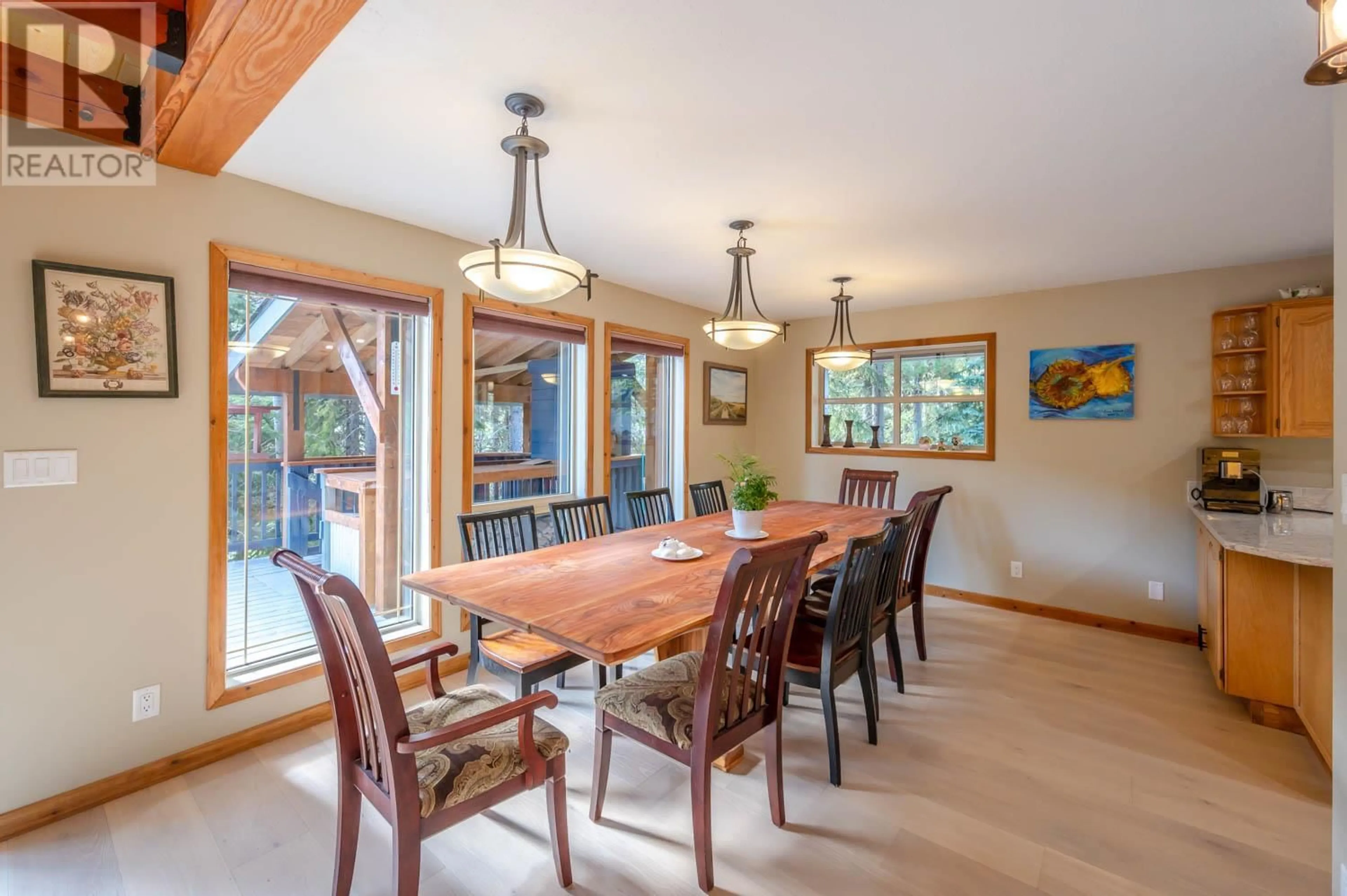 Dining room, wood floors, cottage for 1417 Apex Mountain Road, Apex Mountain British Columbia V0X1N6