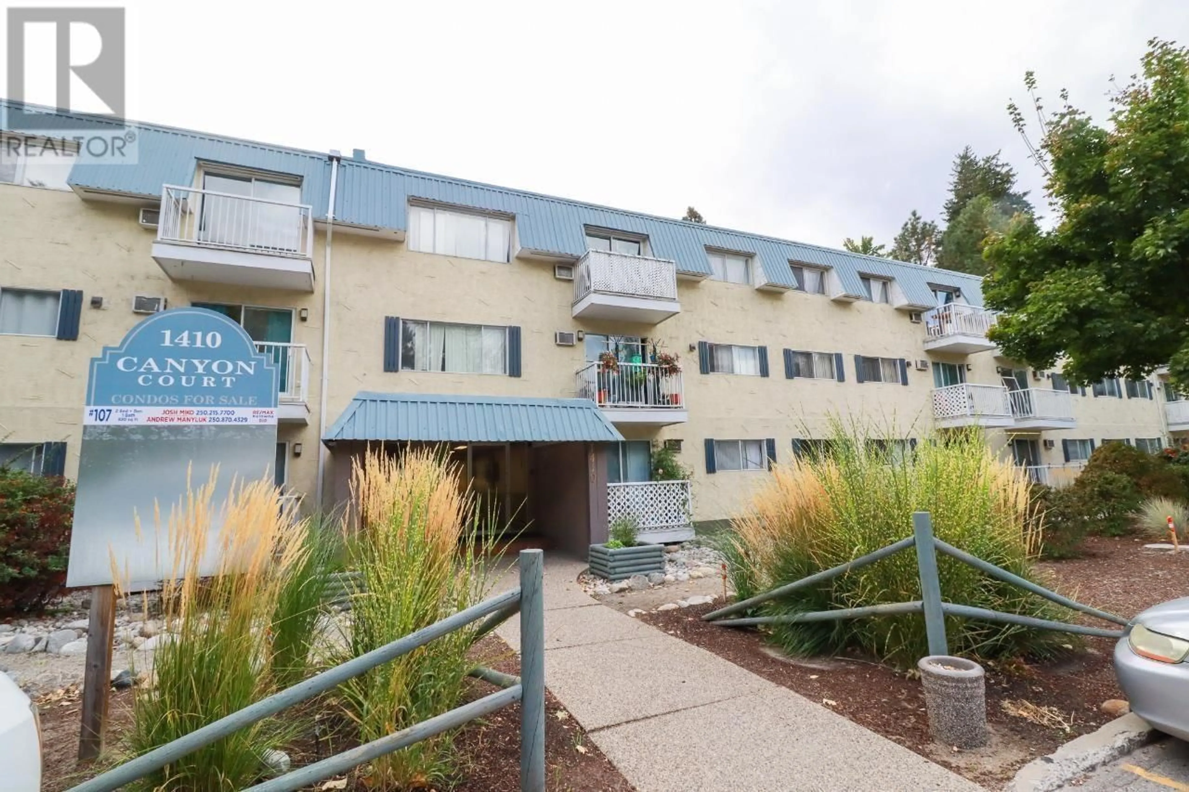 A pic from exterior of the house or condo, the front or back of building for 1410 Penticton Avenue Unit# 312, Penticton British Columbia V2A2N5