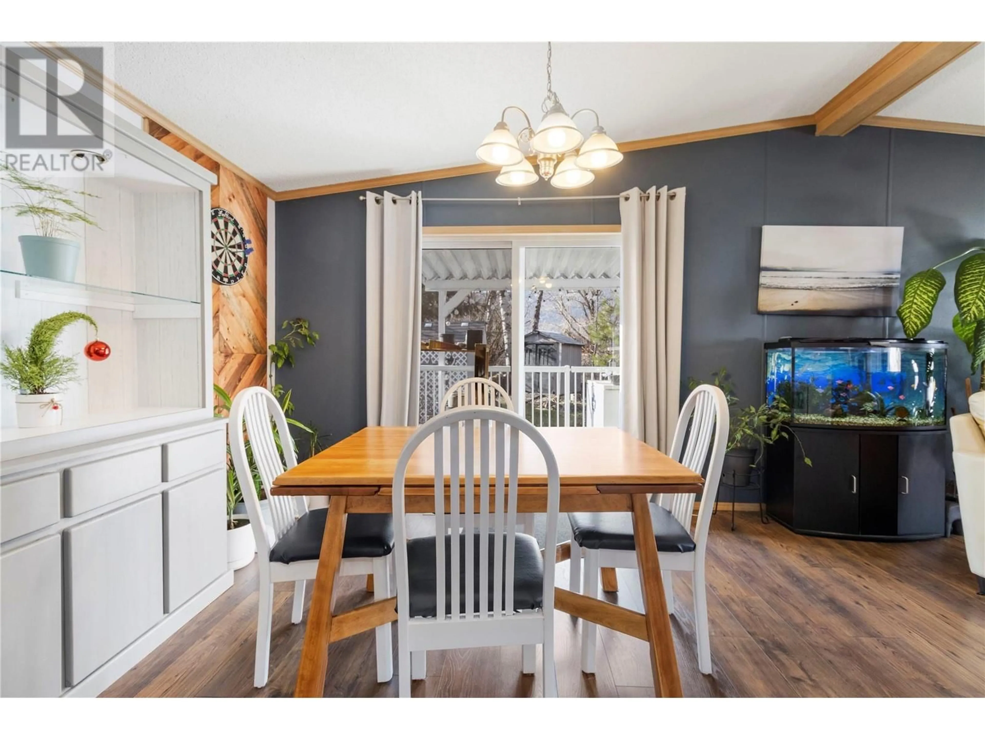 Dining room, wood floors, cottage for 1250 Hillside Avenue Unit# 46, Chase British Columbia V0E1M0