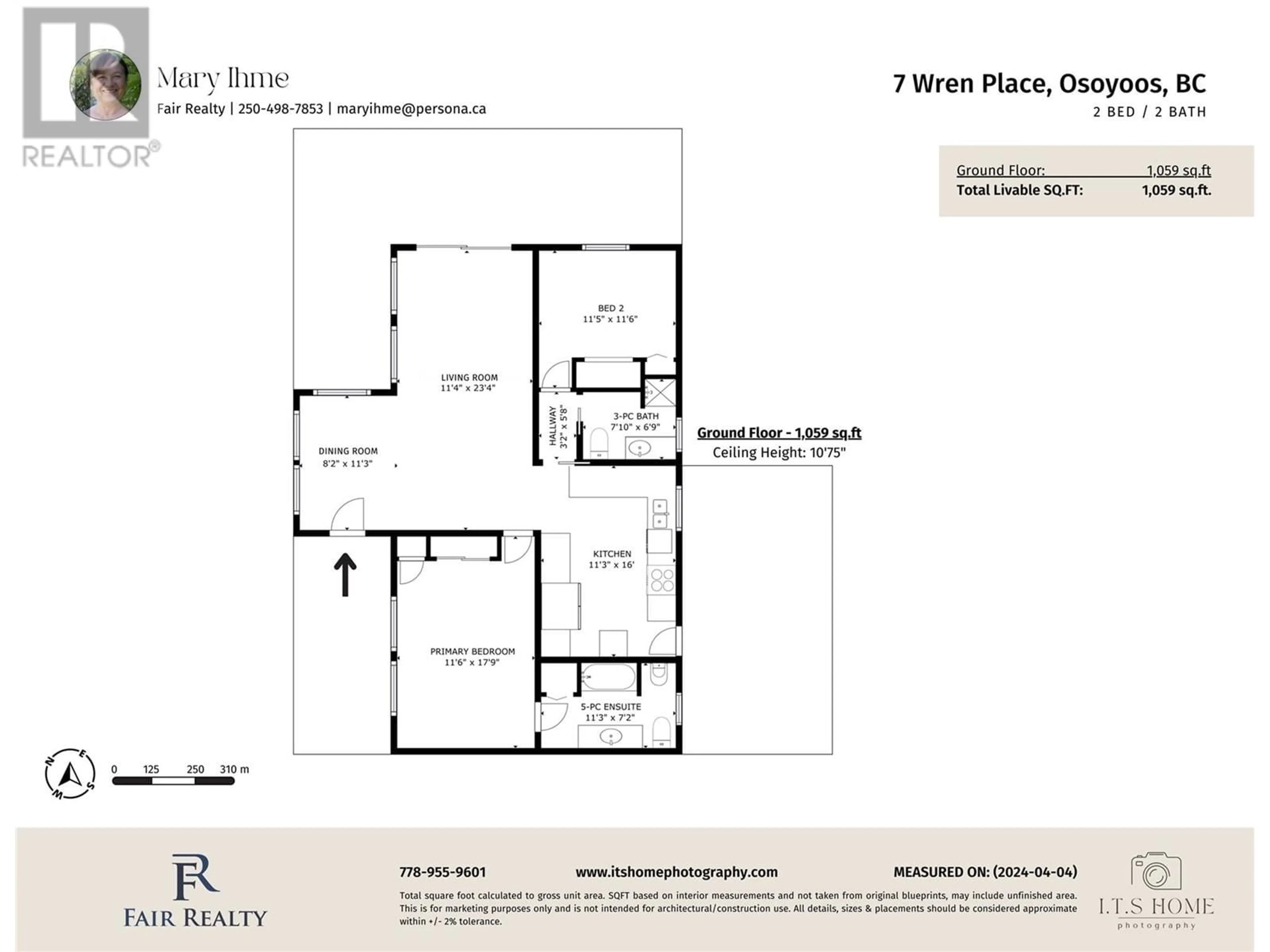 Floor plan for 7 WREN Place, Osoyoos British Columbia V0H1V5