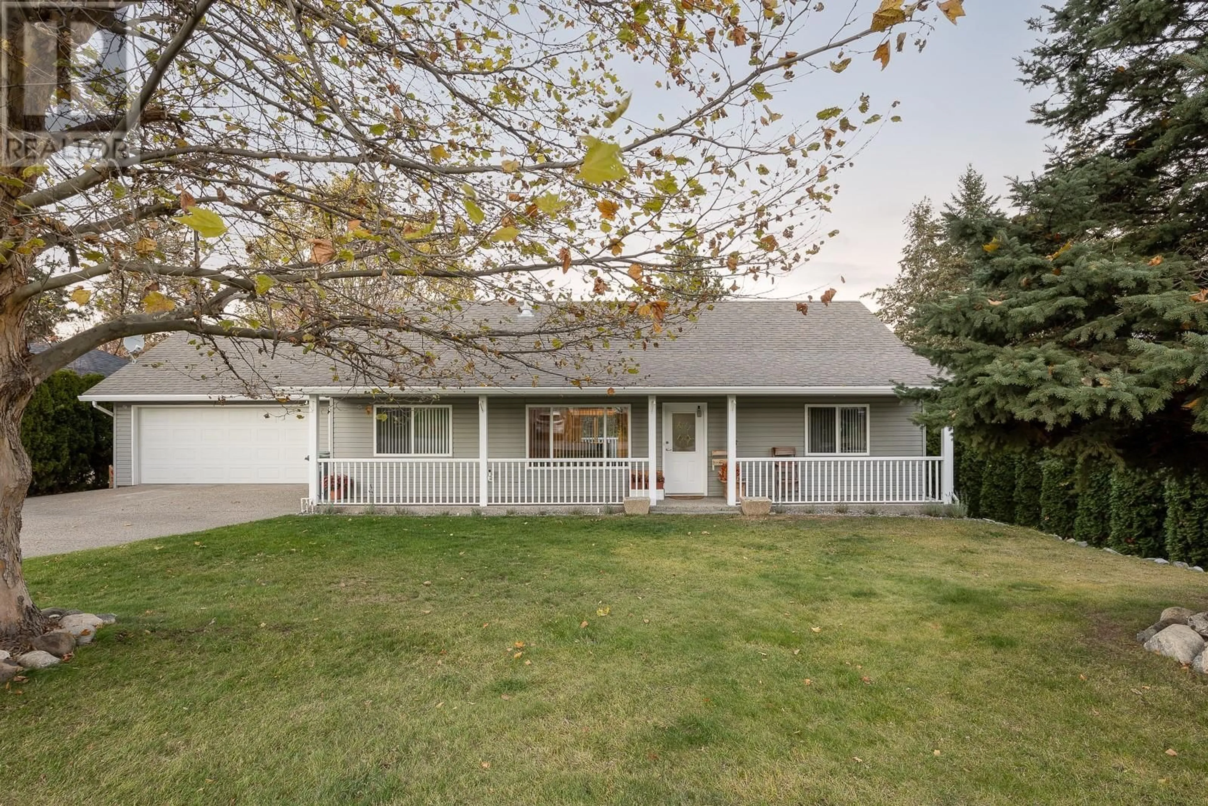 Frontside or backside of a home, the fenced backyard for 2735 Northview Place, Lake Country British Columbia V4V1R1