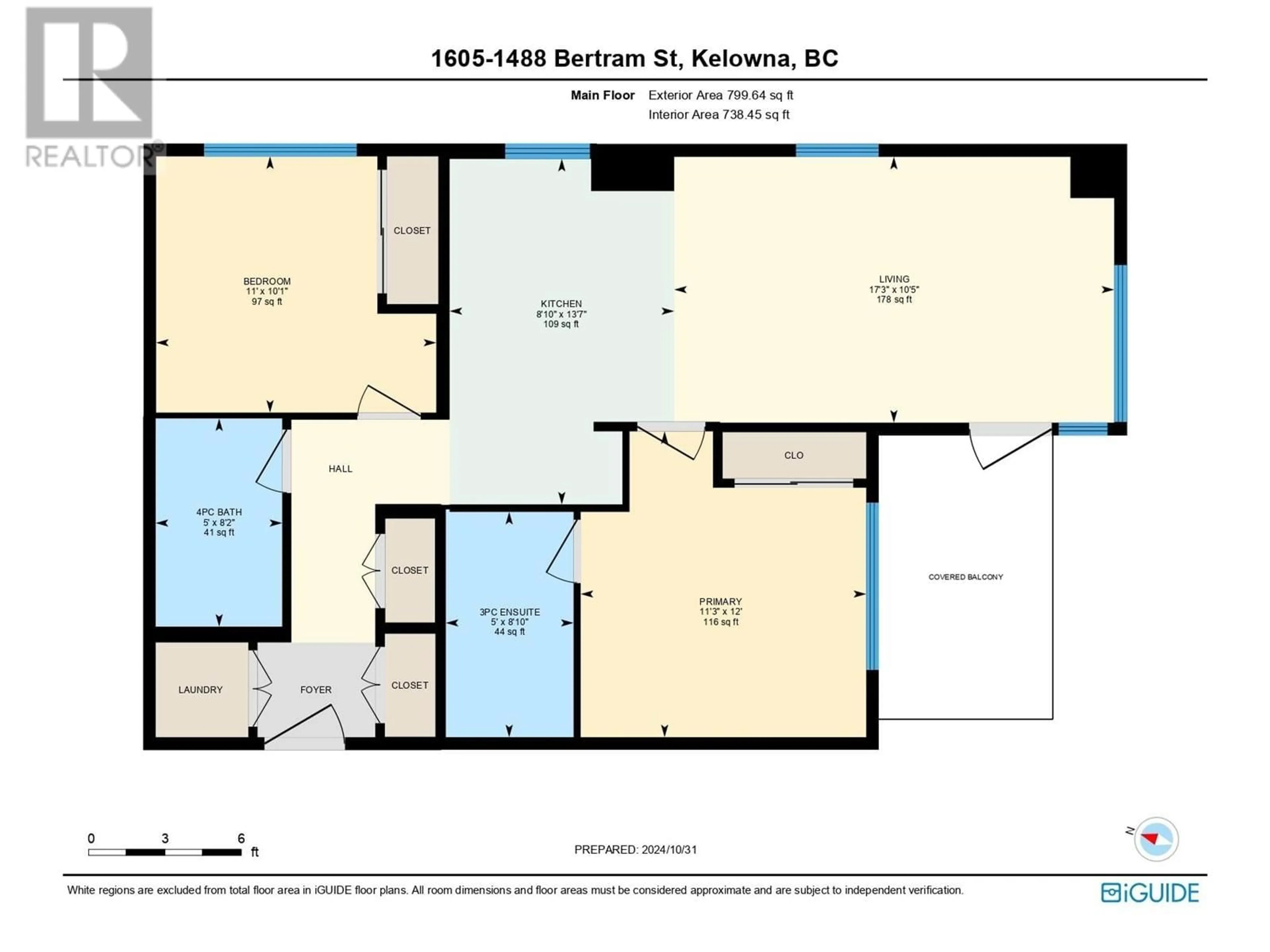 Floor plan for 1488 Bertram Street Unit# 1605, Kelowna British Columbia V1Y6P2