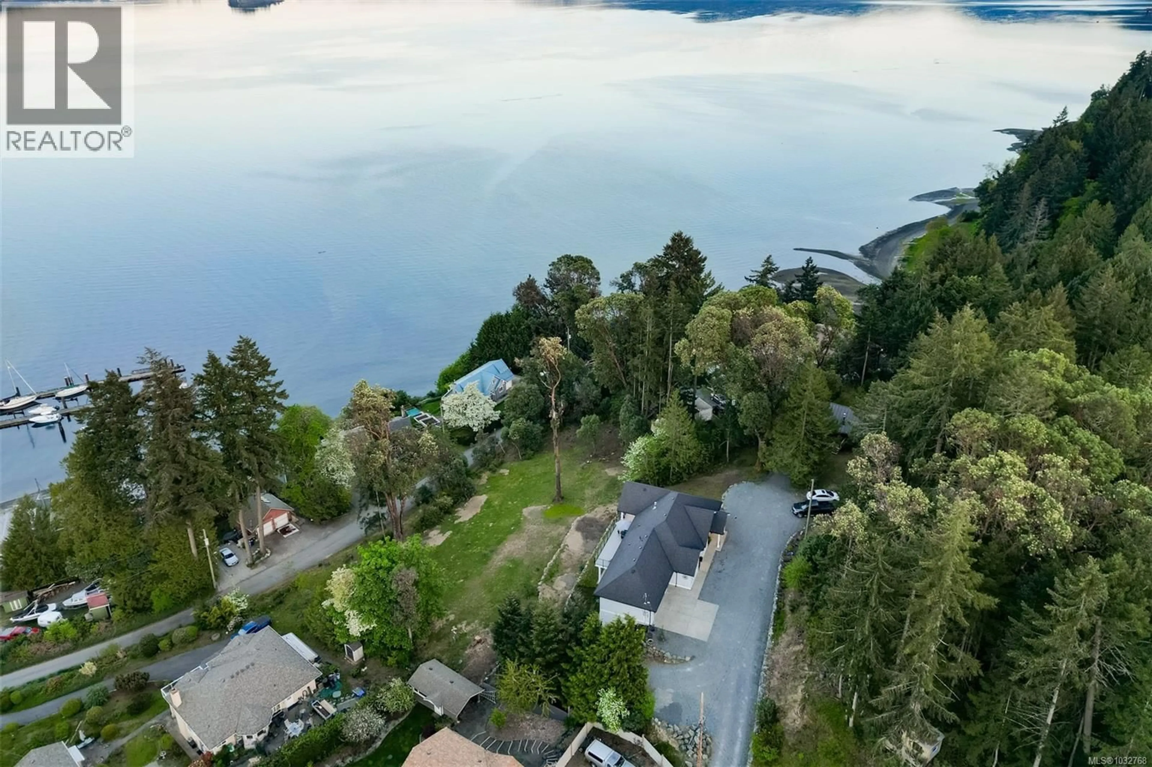 A pic from outside/outdoor area/front of a property/back of a property/a pic from drone, water/lake/river/ocean view for 1717 ARBUTUS TERRACE, Mill Bay British Columbia V8H1B7