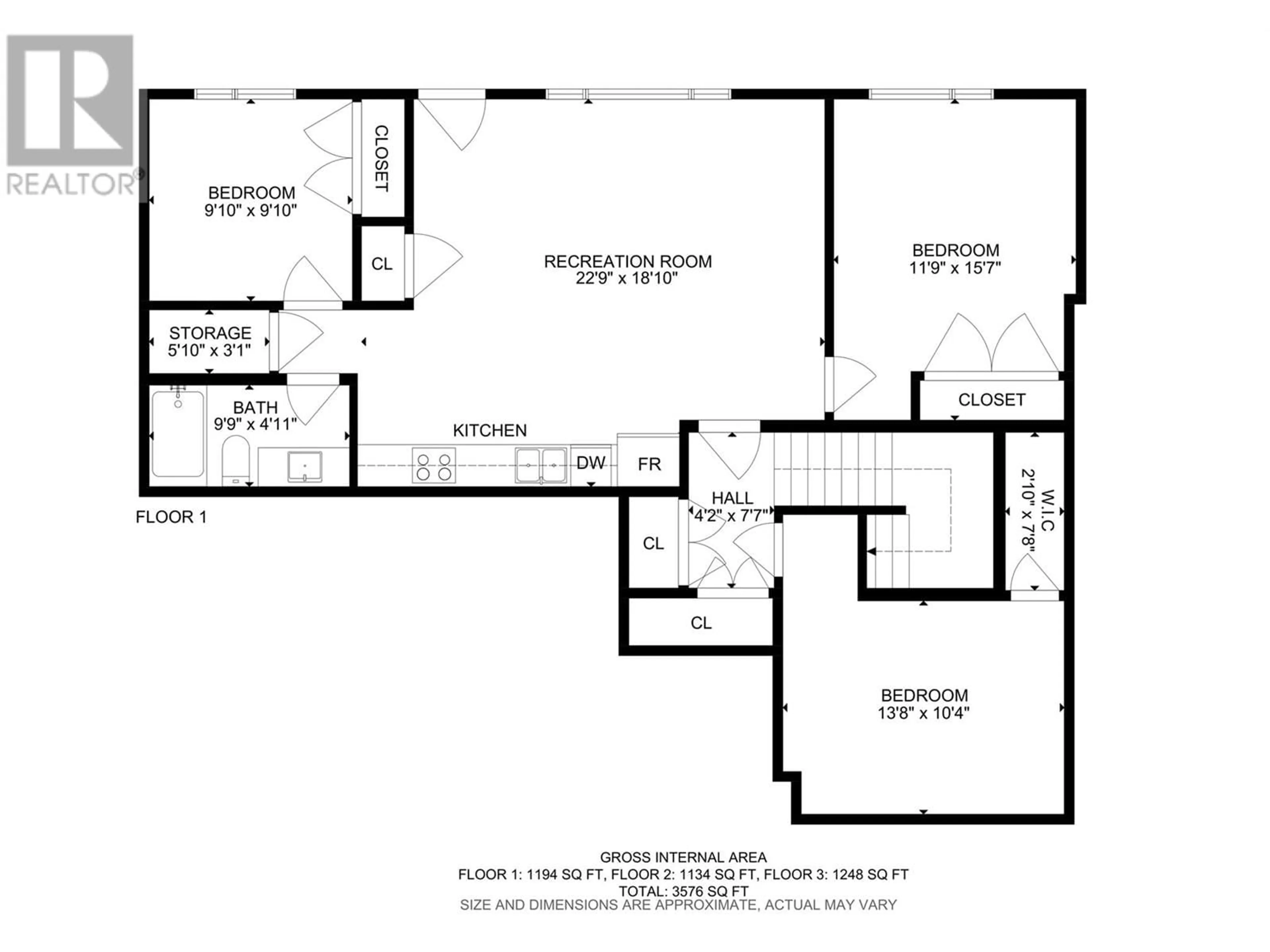 Floor plan for 2187 Kentucky Crescent, Kelowna British Columbia V1P0A2