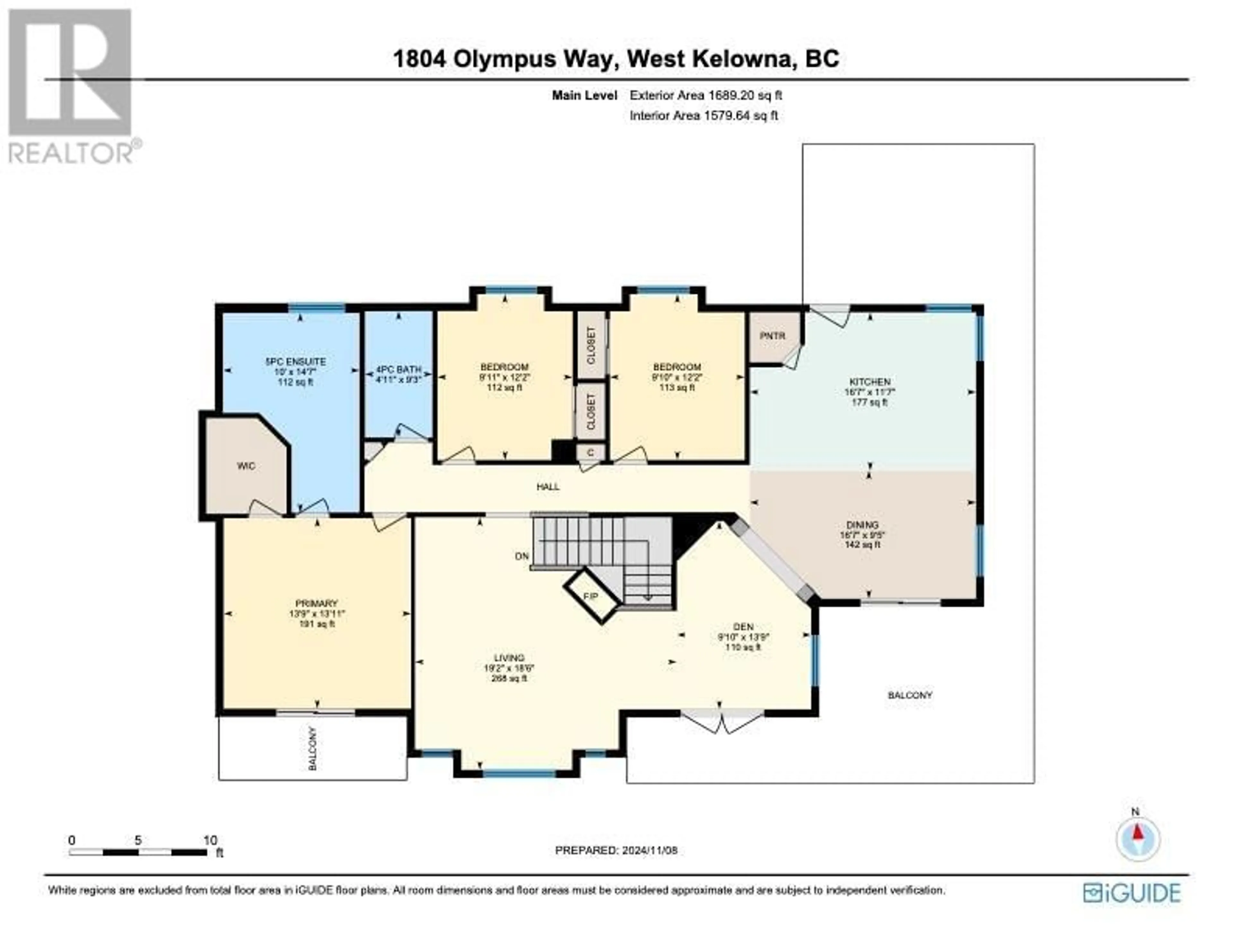 Floor plan for 1804 Olympus Way, West Kelowna British Columbia V1Z3H9