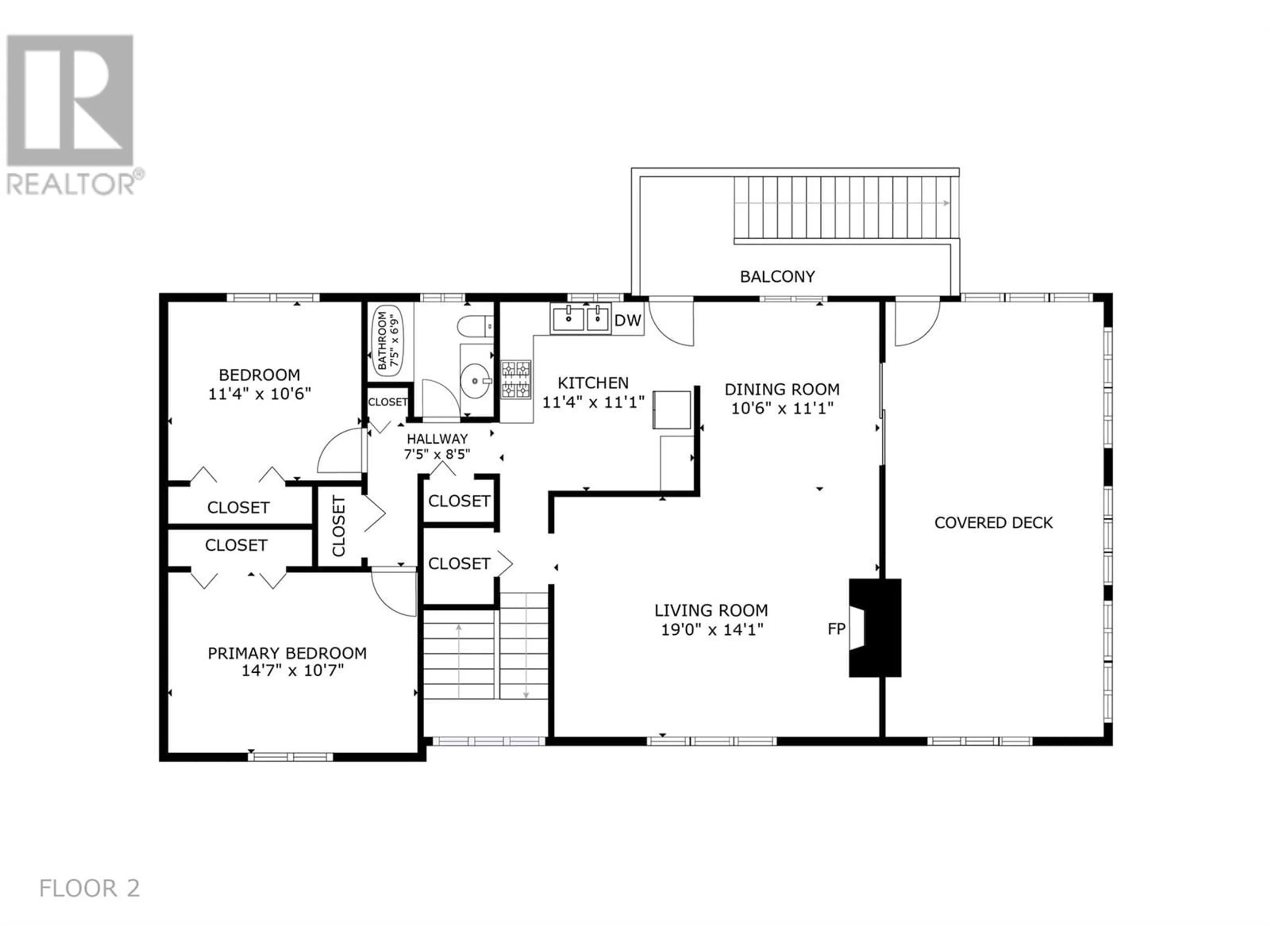 Floor plan for 1251 Ortt Place, Kelowna British Columbia V1X4Y8