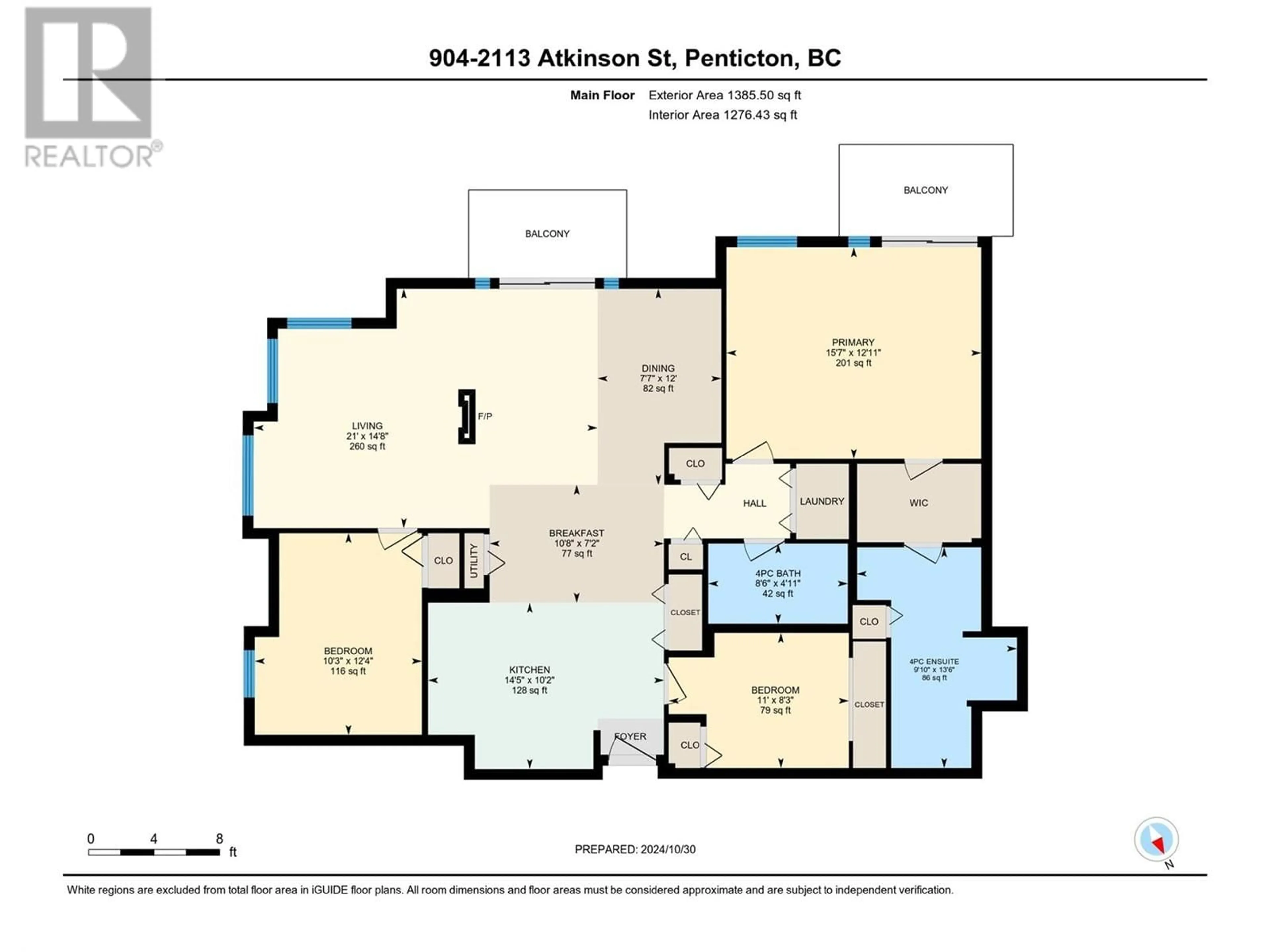 Floor plan for 2113 Atkinson Street Unit# 904, Penticton British Columbia V2A8R5