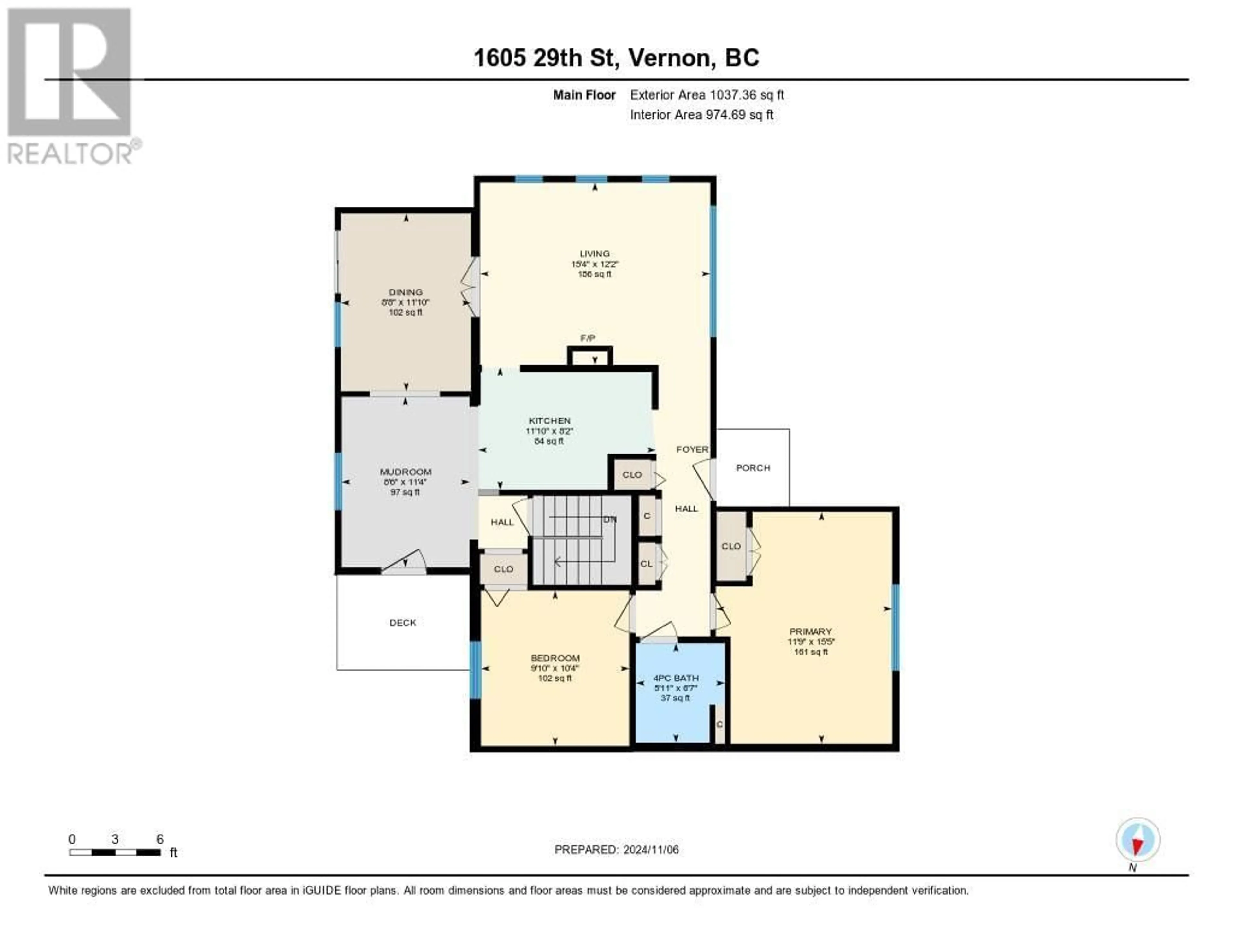 Floor plan for 1605 29 Street, Vernon British Columbia V1T5A4