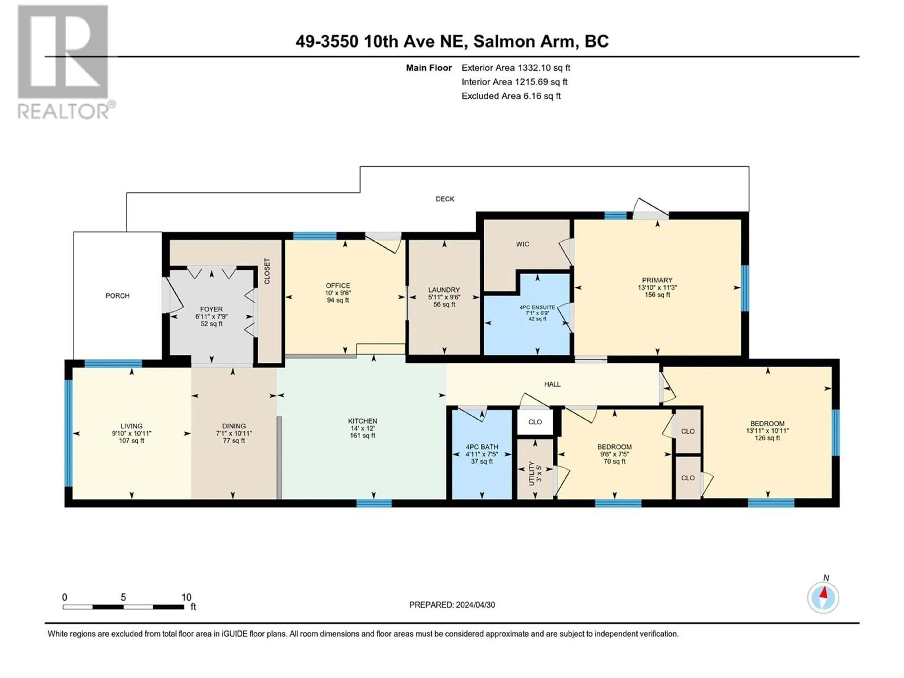 Floor plan for 3350 10 Avenue NE Unit# 49, Salmon Arm British Columbia V1E1J6