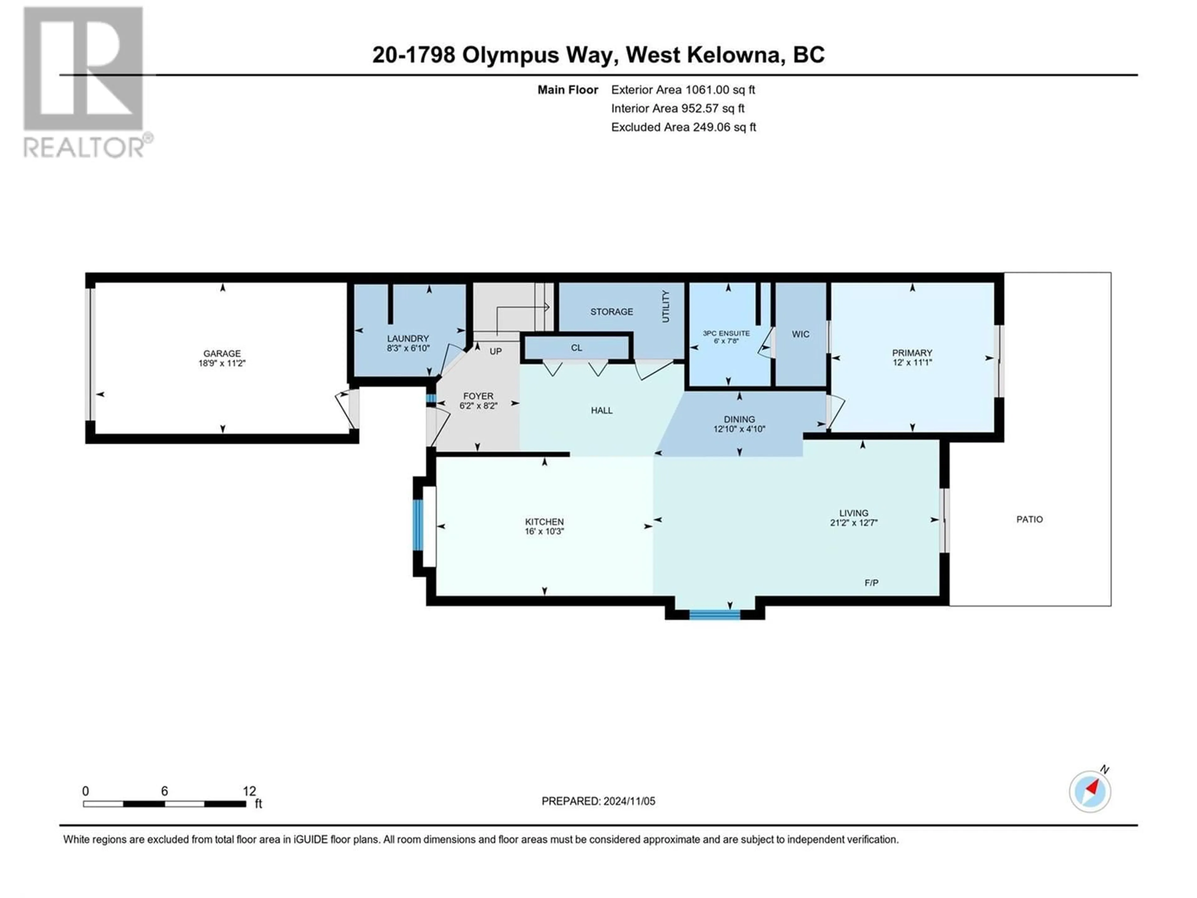 Floor plan for 1798 Olympus Way Way Unit# 20, West Kelowna British Columbia v1z4a6