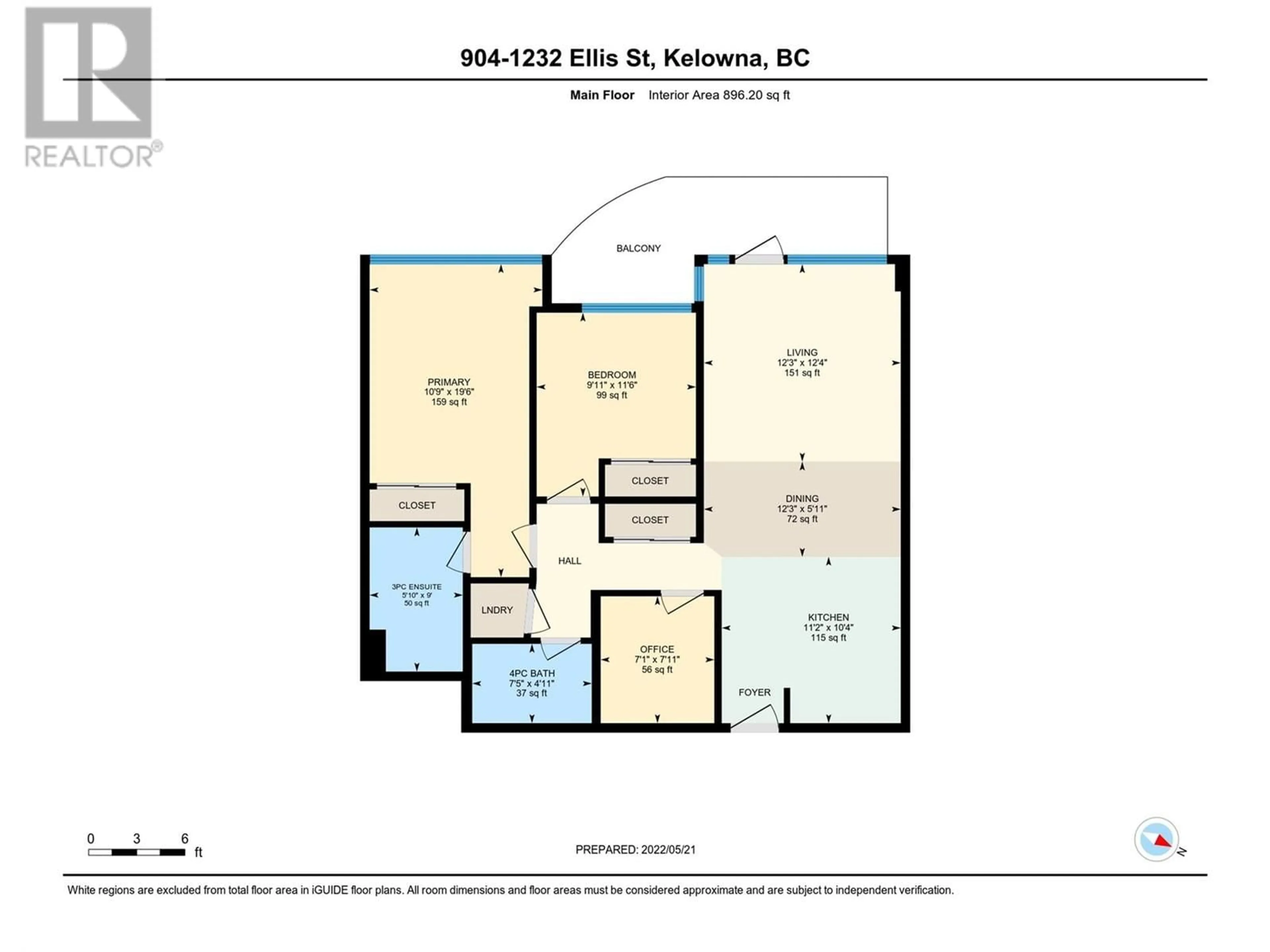 Floor plan for 1232 Ellis Street Unit# 904, Kelowna British Columbia V1Y1Z4