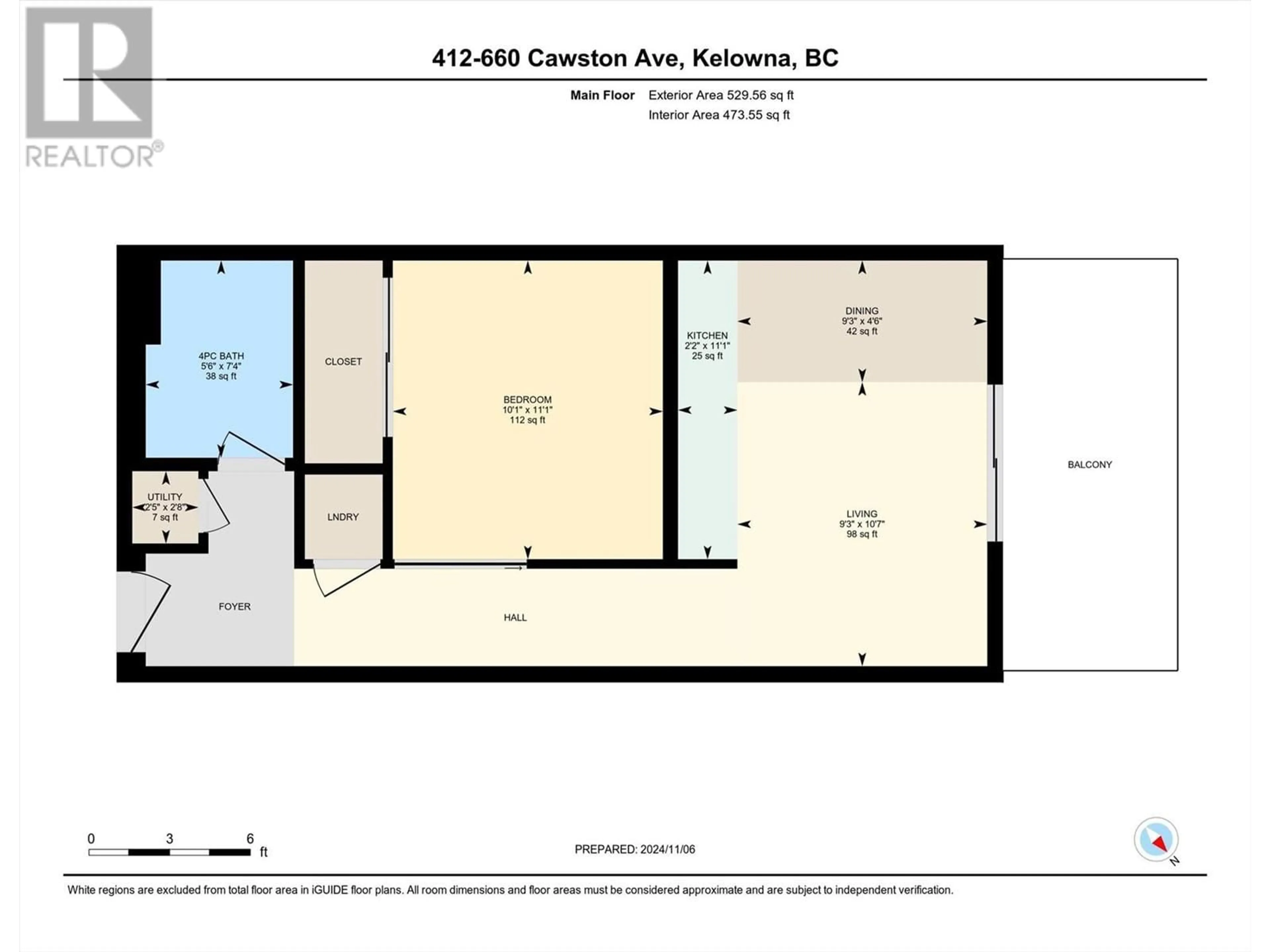 Floor plan for 660 Cawston Avenue Unit# 412, Kelowna British Columbia V1Y9M1