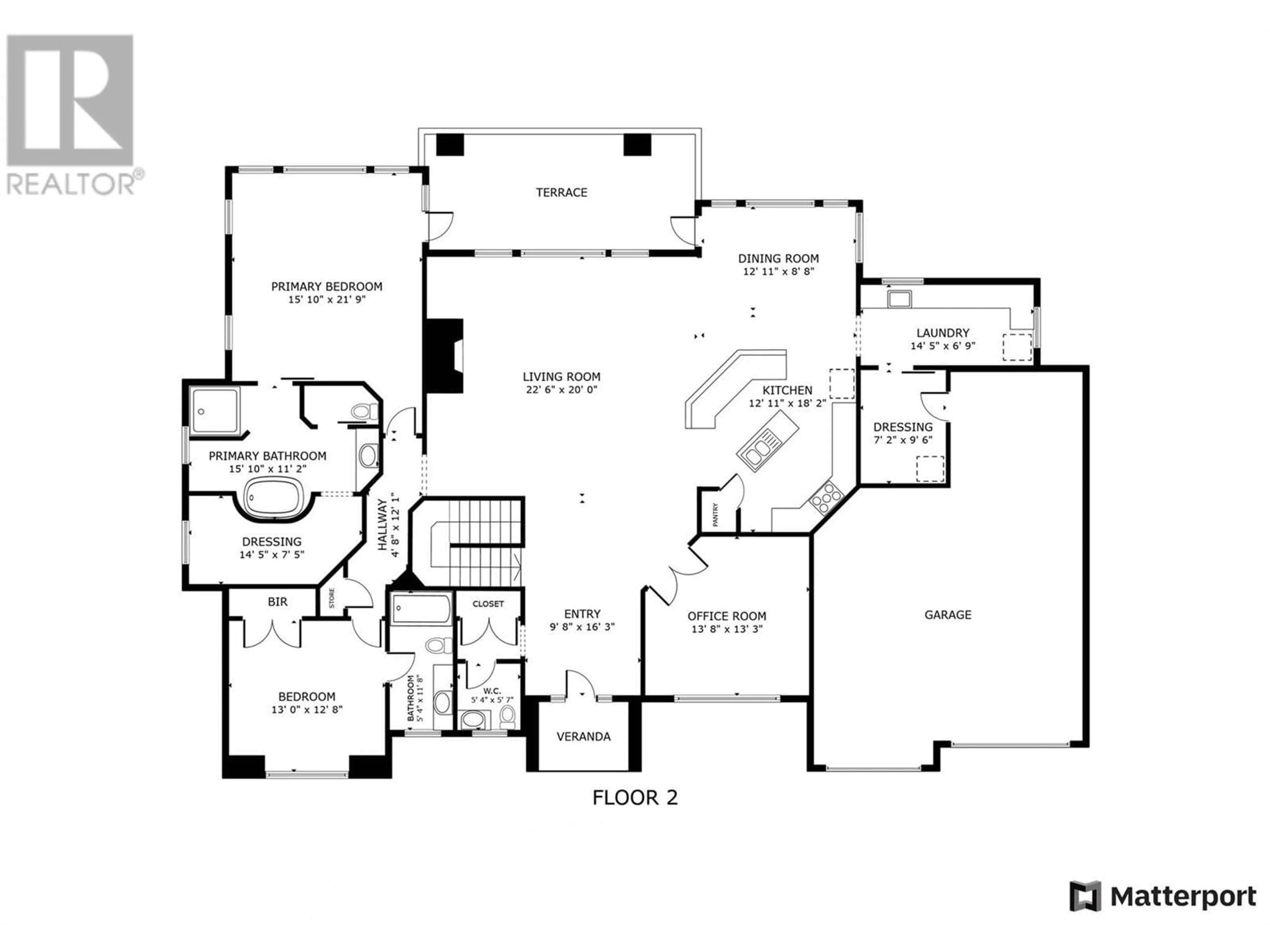 Floor plan for 734 Kuipers Crescent, Kelowna British Columbia V1W5H4