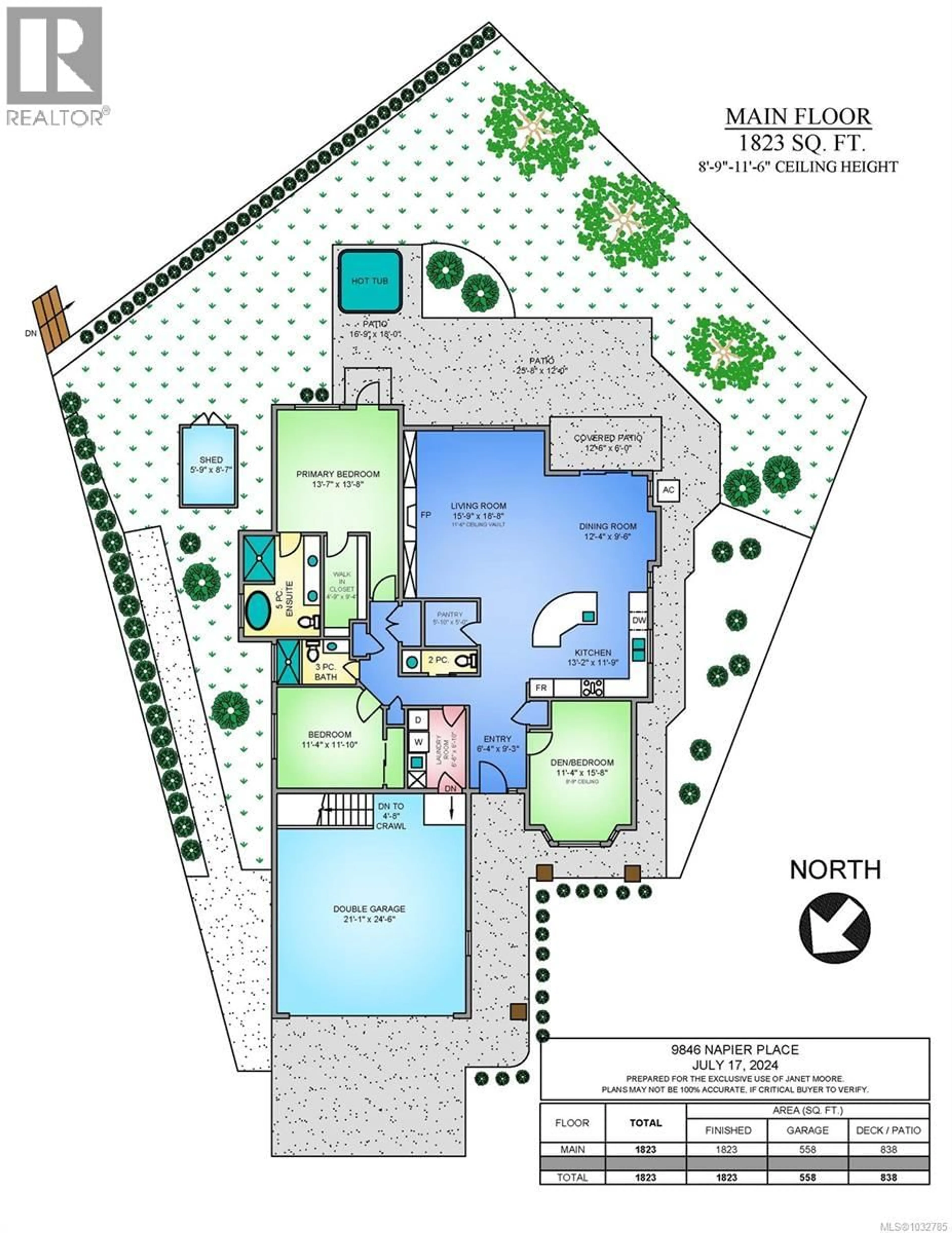 Floor plan for 9846 NAPIER PLACE, Chemainus British Columbia V0R1K2
