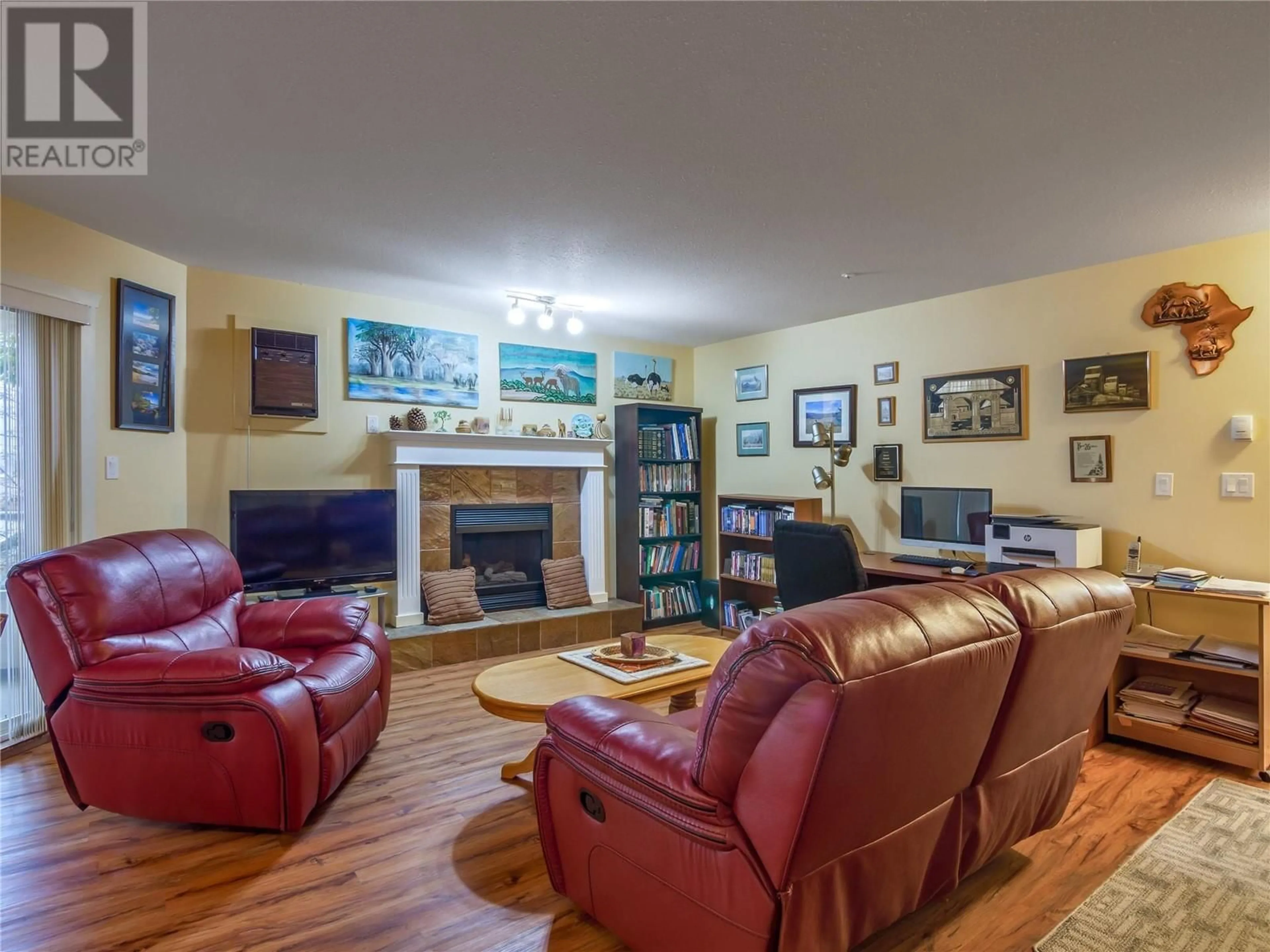 Living room, wood floors for 1750 Atkinson Street Unit# 308, Penticton British Columbia V2A7M6