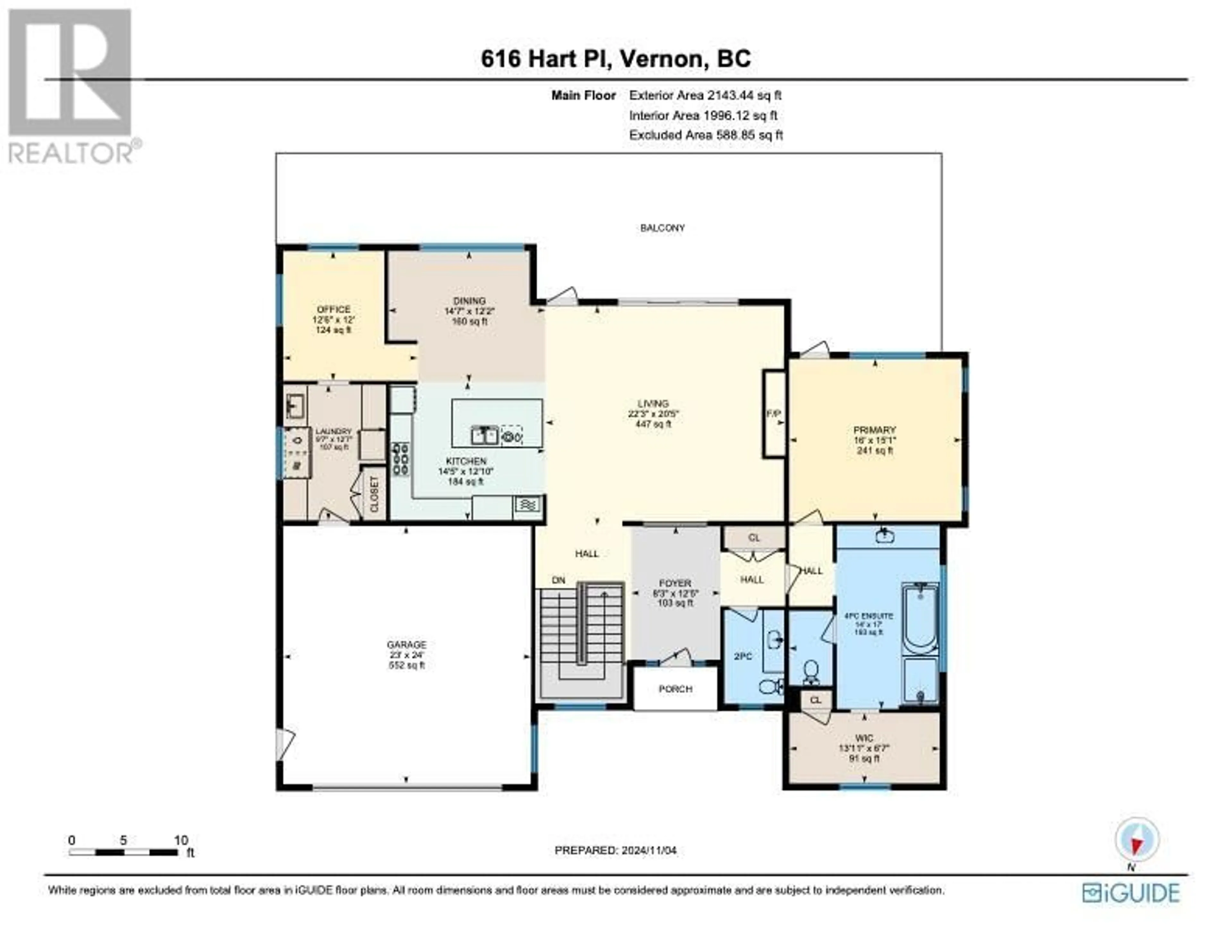 Floor plan for 616 Hart Place, Vernon British Columbia V1B4B2