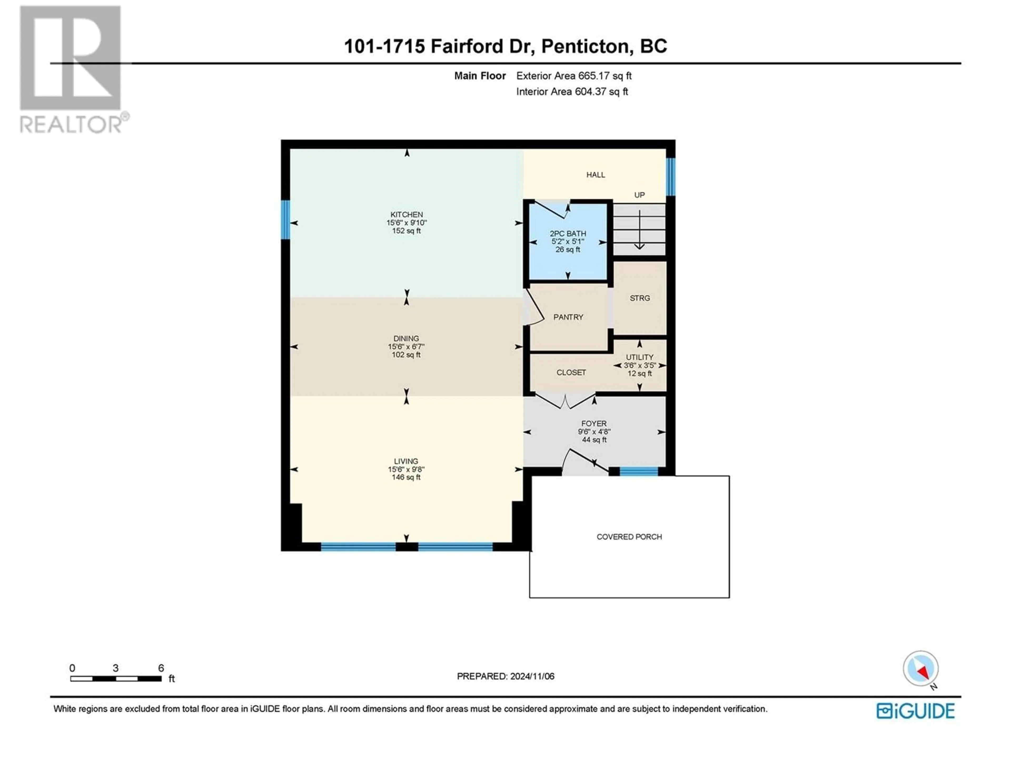 Floor plan for 1715 Fairford Drive Unit# 101, Penticton British Columbia V2A6C7