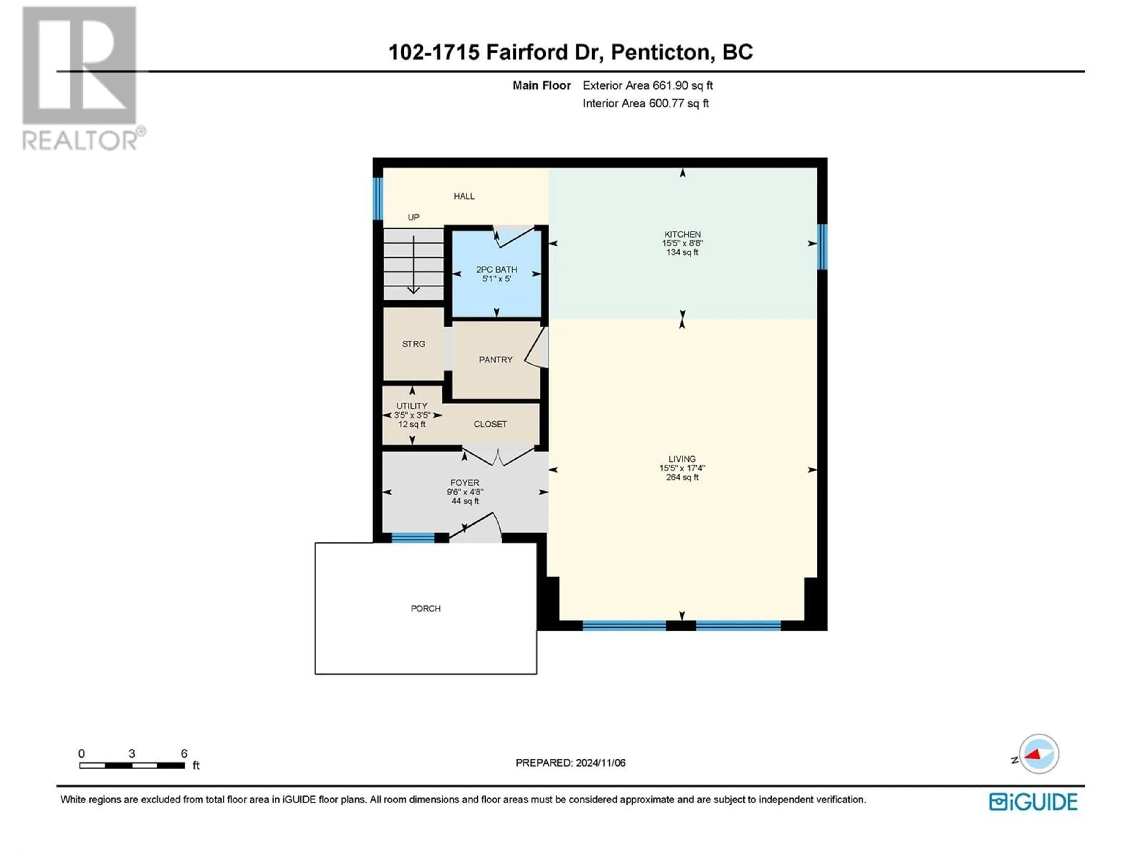 Floor plan for 1715 Fairford Drive Unit# 102, Penticton British Columbia V2A6C7