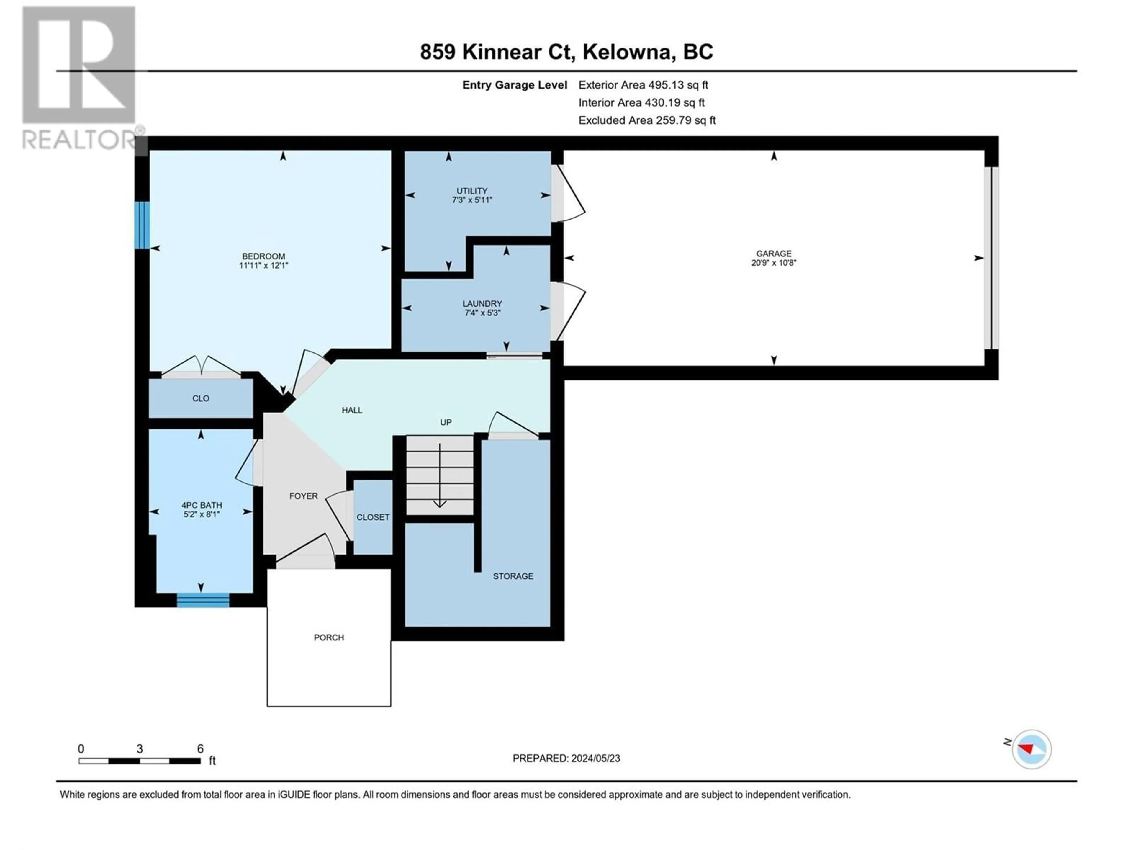 Floor plan for 853 Kinnear Court, Kelowna British Columbia V1Y8A9