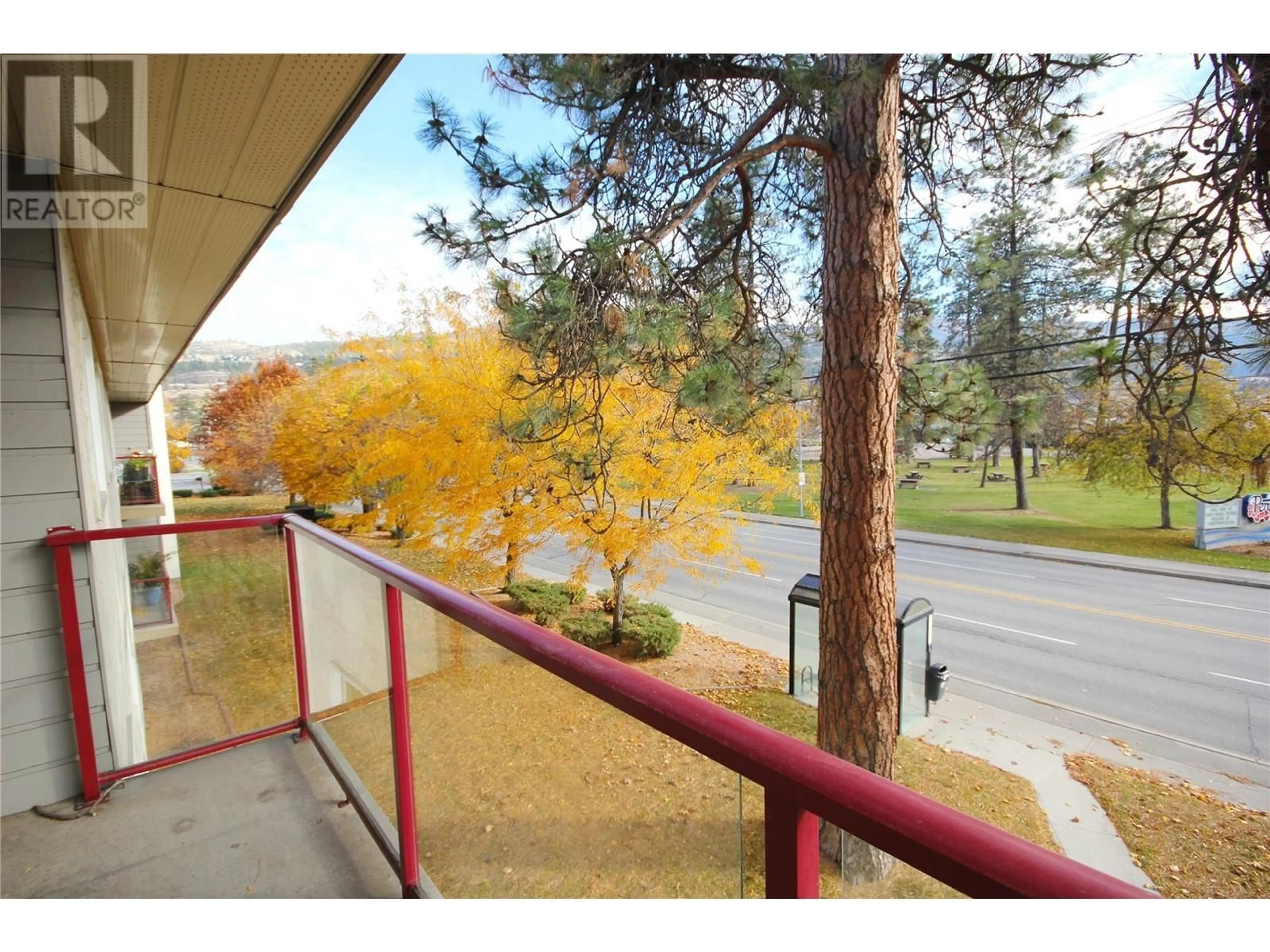 Patio, the fenced backyard for 110 Skaha Place Unit# 303, Penticton British Columbia V2A7L1