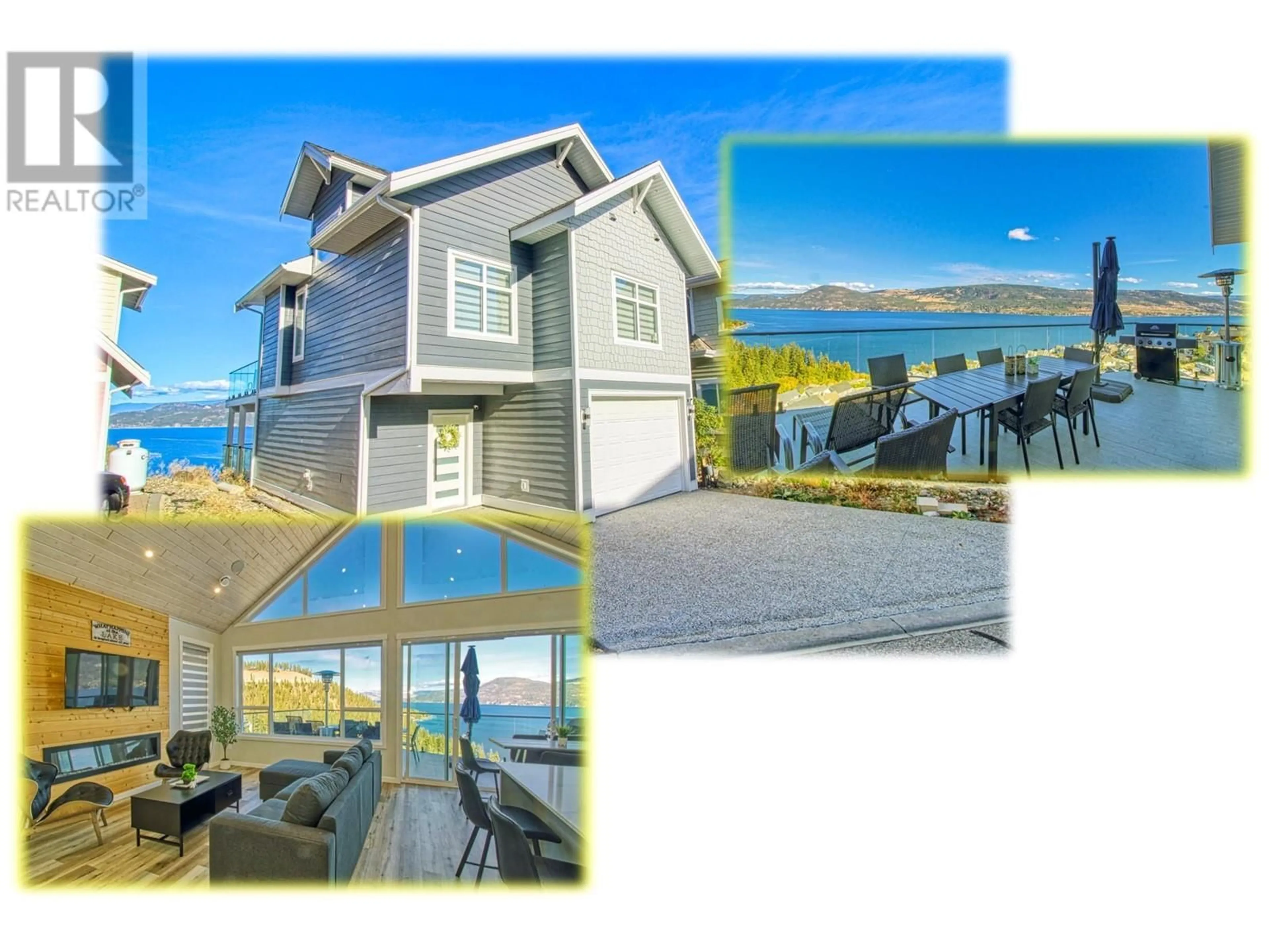 A pic from outside/outdoor area/front of a property/back of a property/a pic from drone, water/lake/river/ocean view for 243 - 6725 LA PALMA LOOP, Kelowna British Columbia V1Z3R8