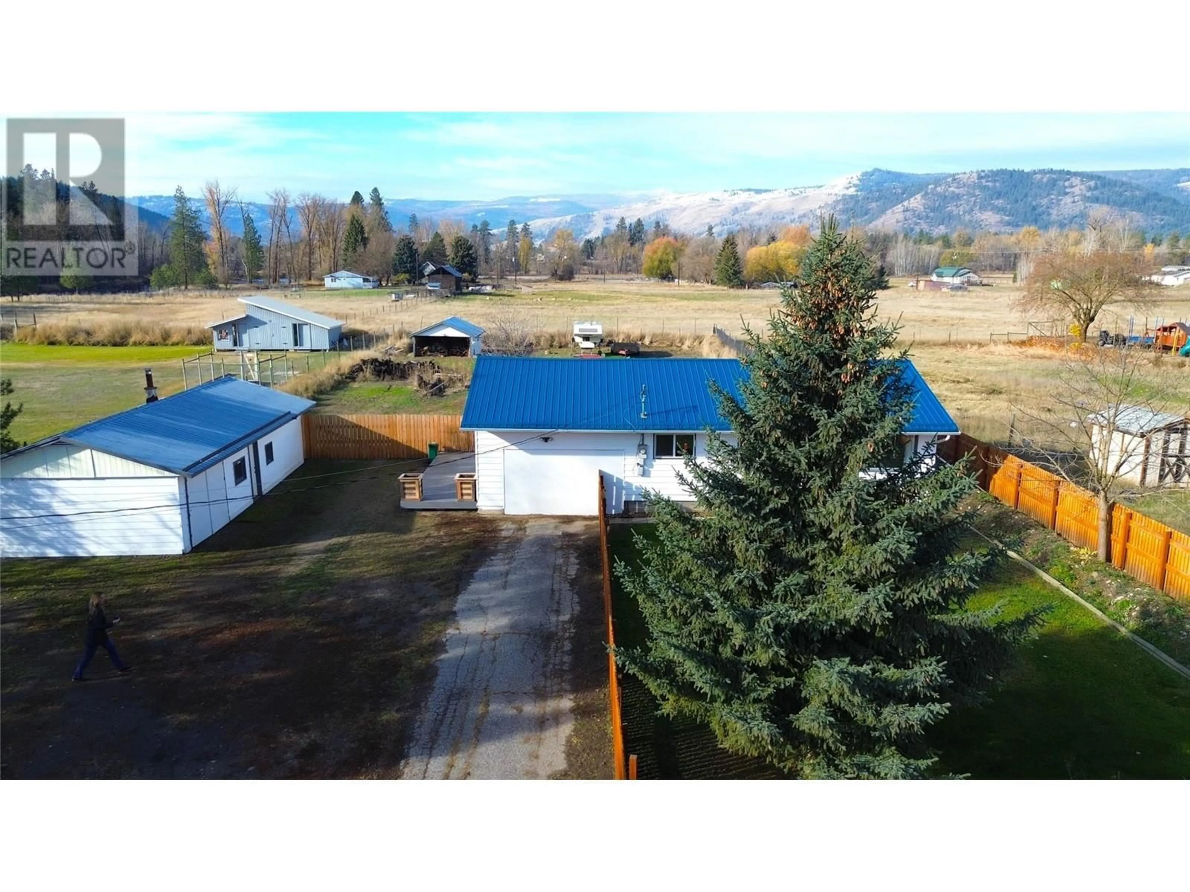 Frontside or backside of a home, the fenced backyard for 5775 BEATRICE Street Lot# LOT B, Grand Forks British Columbia V0H1H0