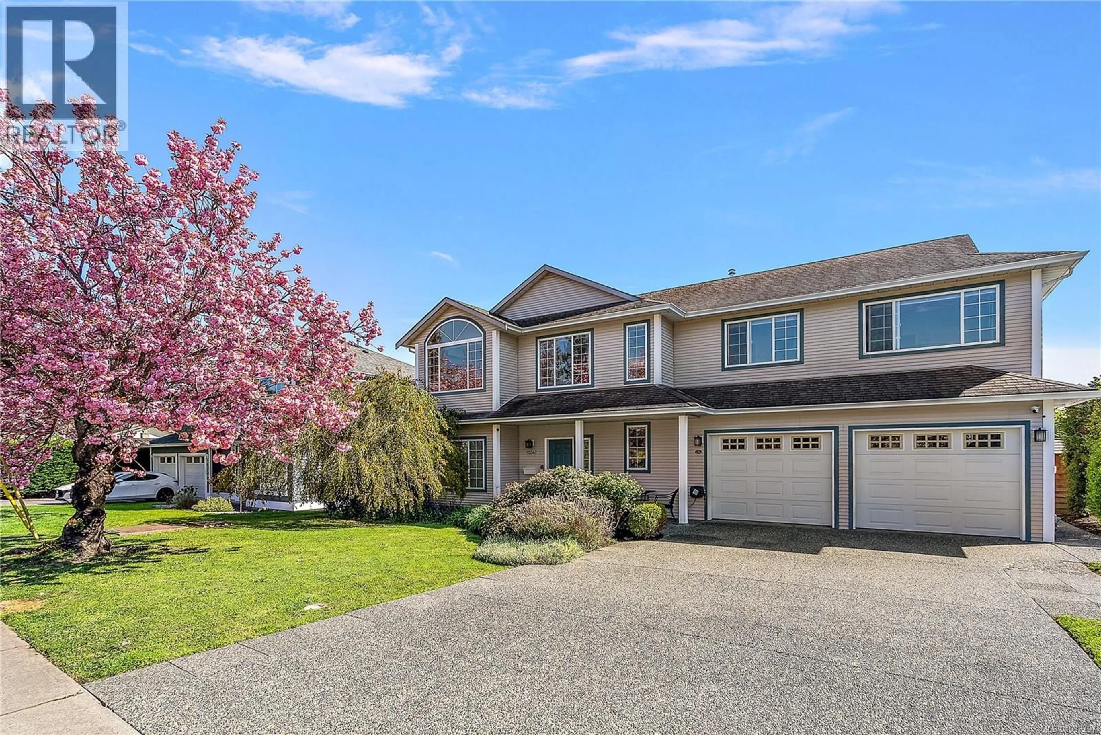 Home with vinyl exterior material, street for 10347 BOWERBANK ROAD, Sidney British Columbia V8L3L6