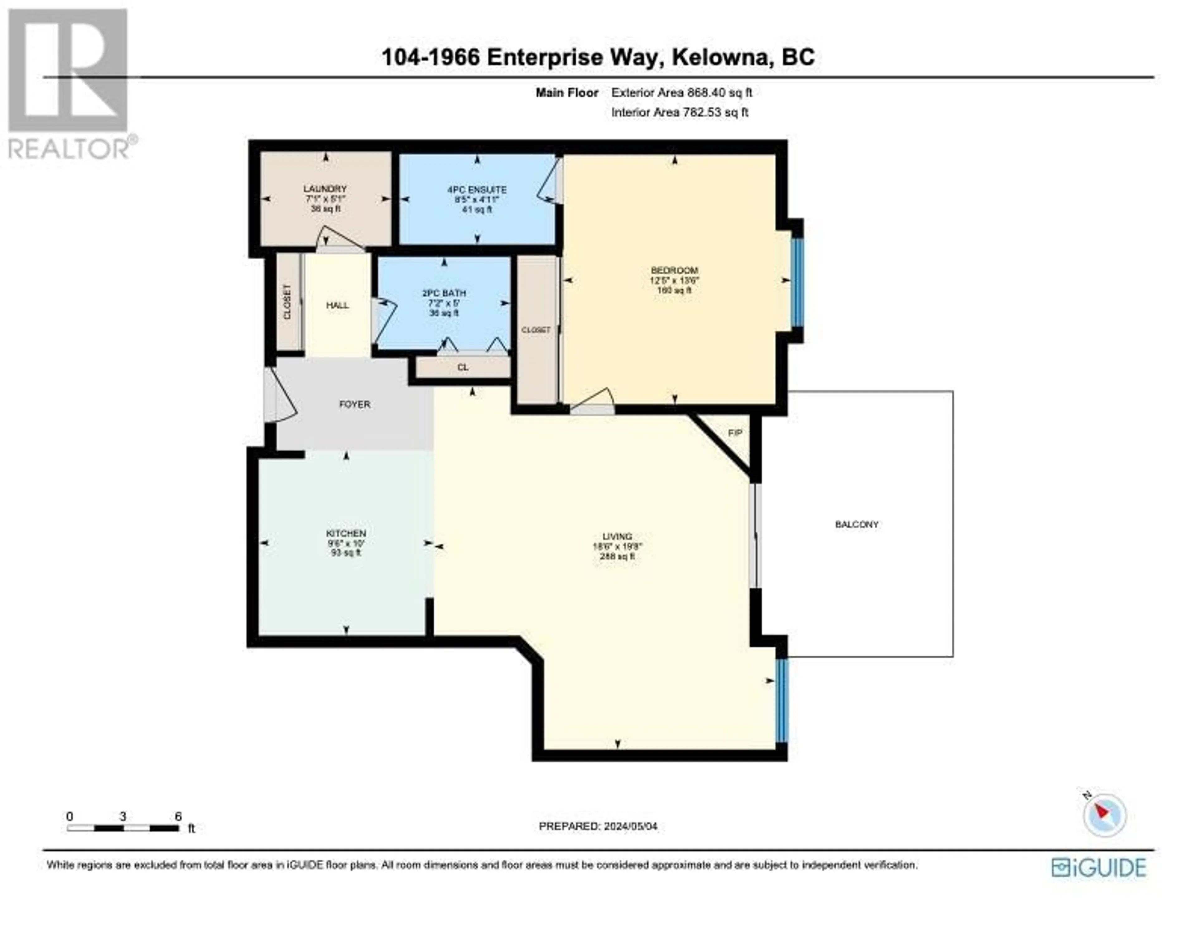 Floor plan for 1966 Enterprise Way Unit# 104, Kelowna British Columbia V1Y9S8