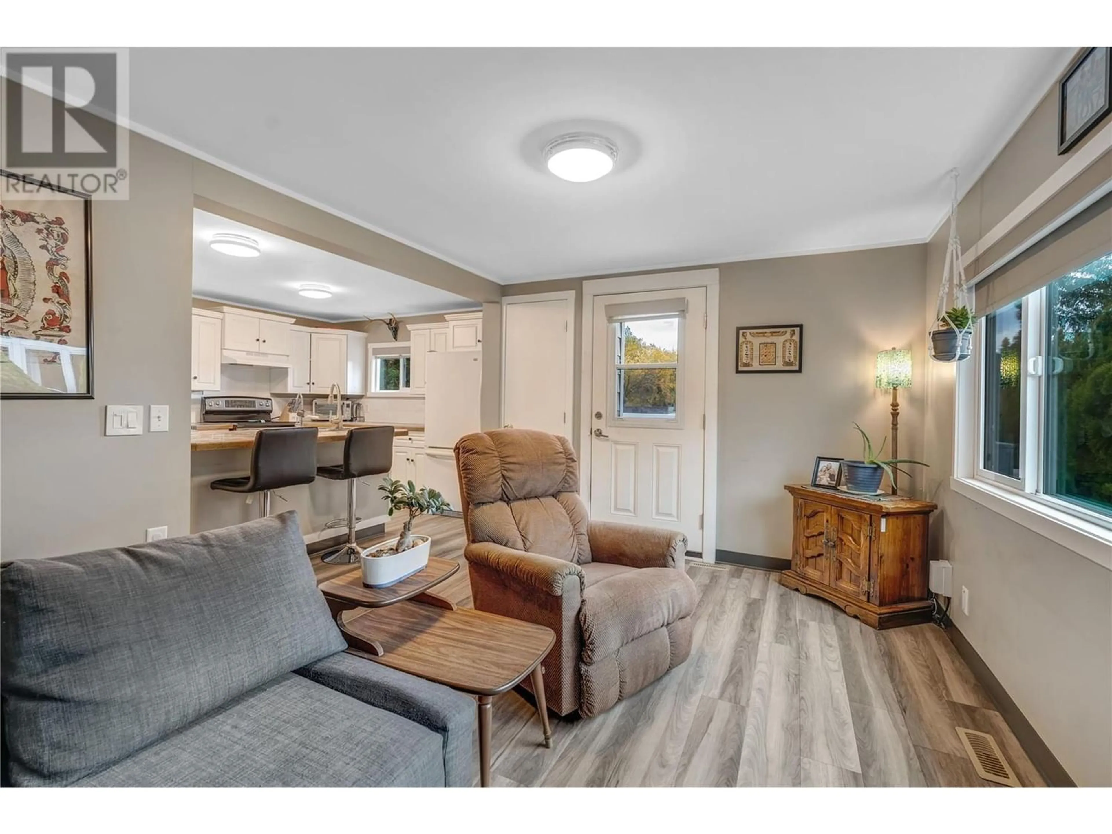 Living room, wood floors for 4740 Mimac Court, Okanagan Falls British Columbia V0H1R2