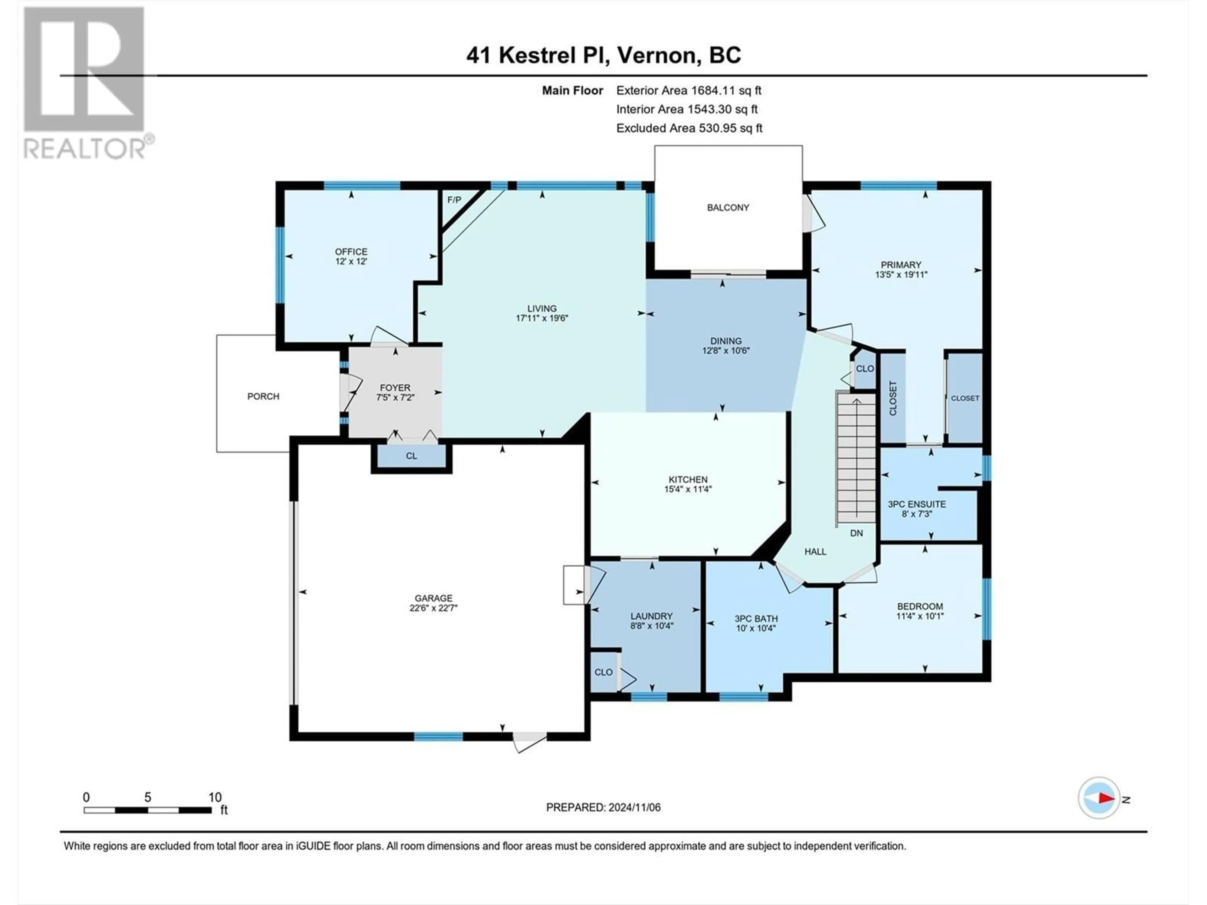 Floor plan for 41 Kestrel Place, Vernon British Columbia V1H1R7