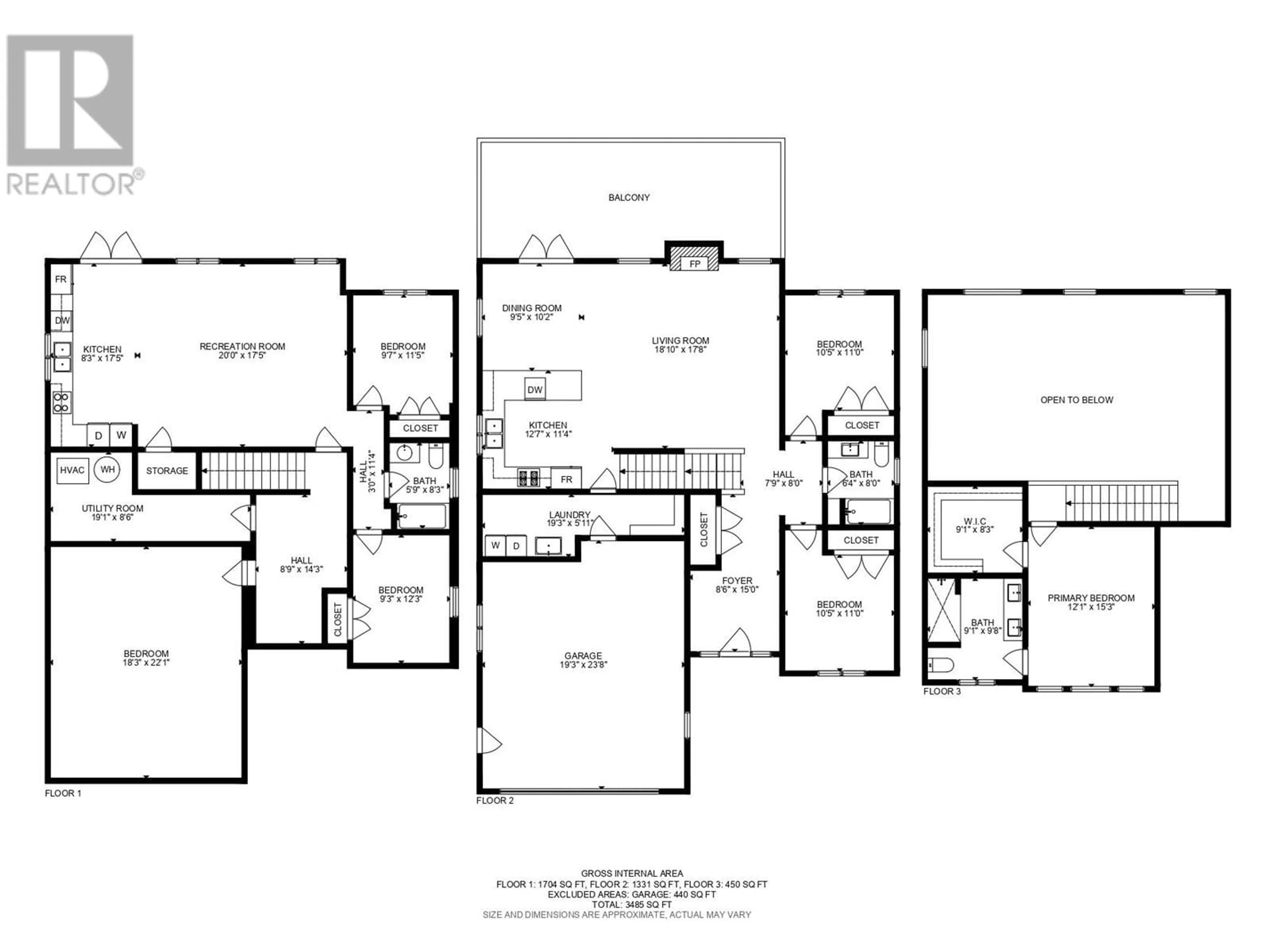 Floor plan for 8774 BADGER Drive, Kamloops British Columbia V2H1T7