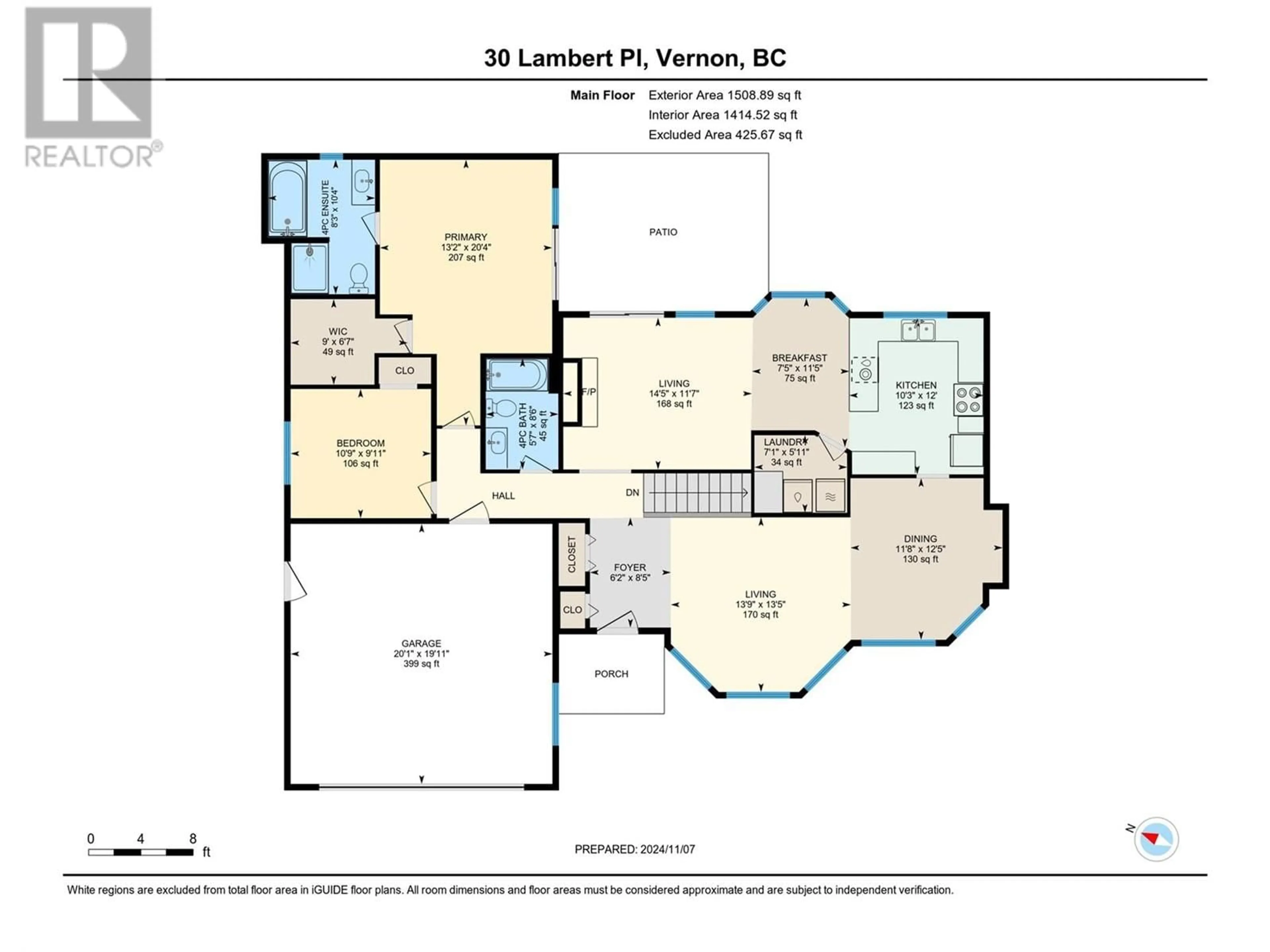 Floor plan for 30 Lambert Place, Coldstream British Columbia V1B2P4