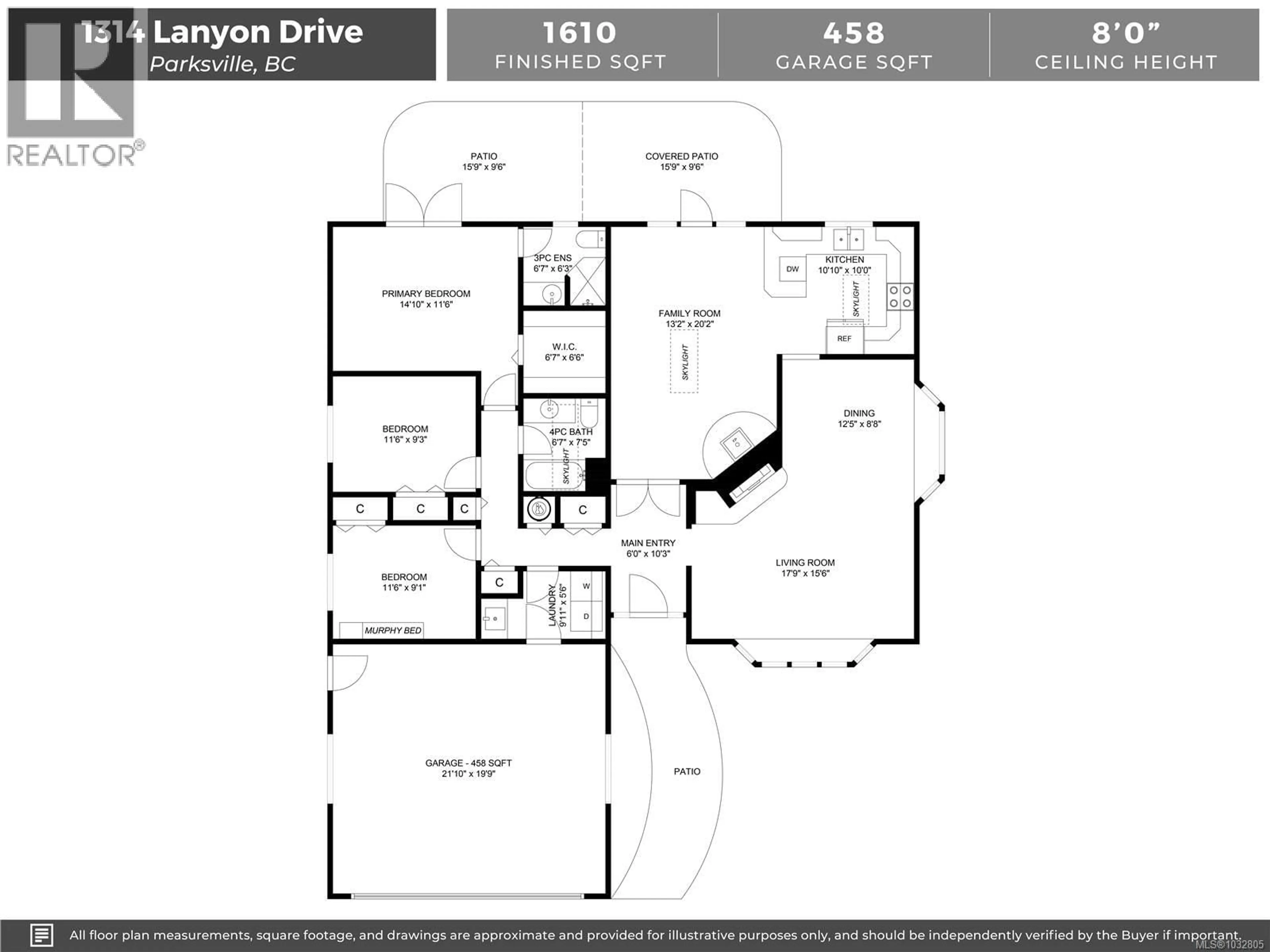 Floor plan for 1314 LANYON DRIVE, Parksville British Columbia V9P1W6