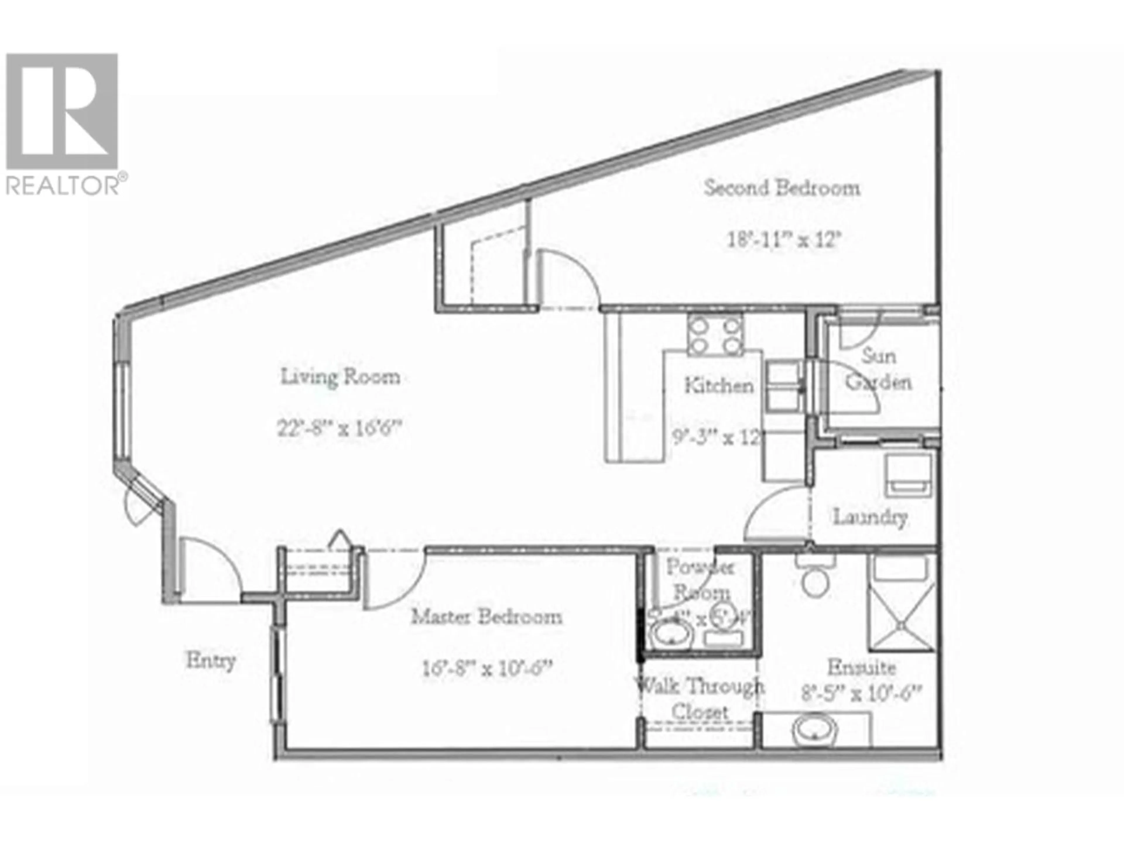 Floor plan for 4433 Gordon Drive Unit# 117, Kelowna British Columbia V1W1S9