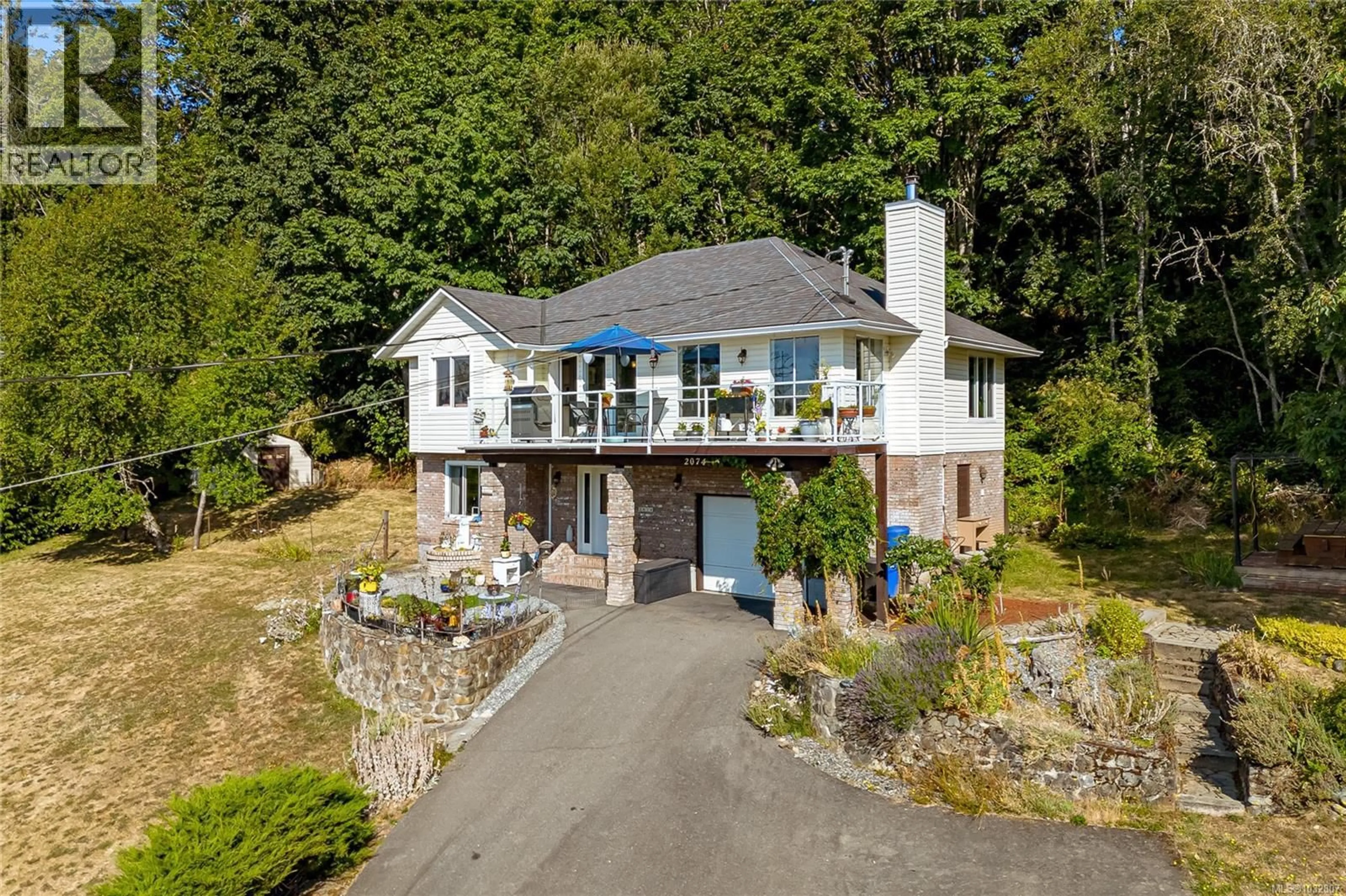 A pic from outside/outdoor area/front of a property/back of a property/a pic from drone, water/lake/river/ocean view for 2074 LUDLOW ROAD, Sooke British Columbia V9Z0E6