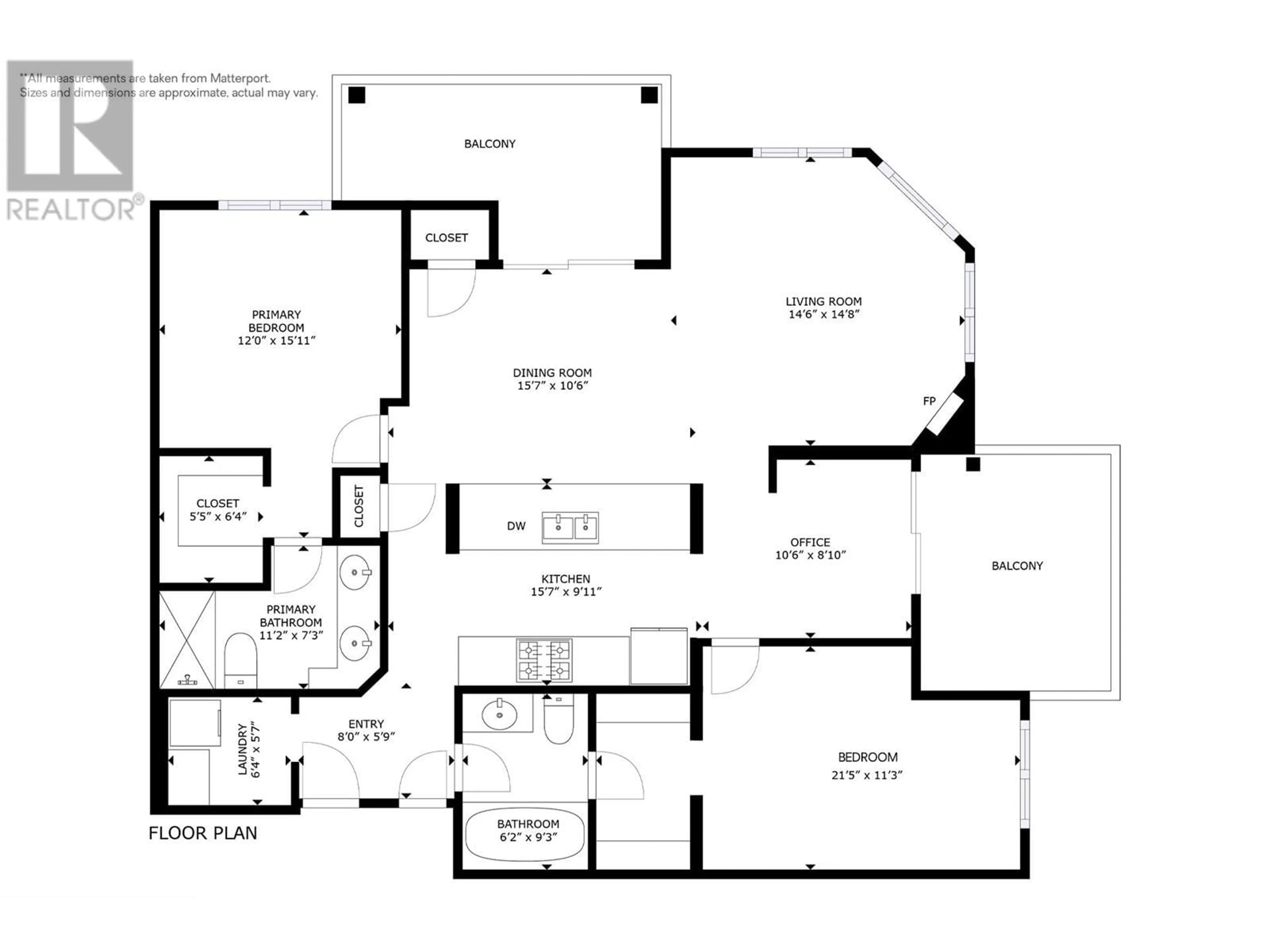 Floor plan for 2301 Carrington Road Unit# 109, West Kelowna British Columbia V4T0E2