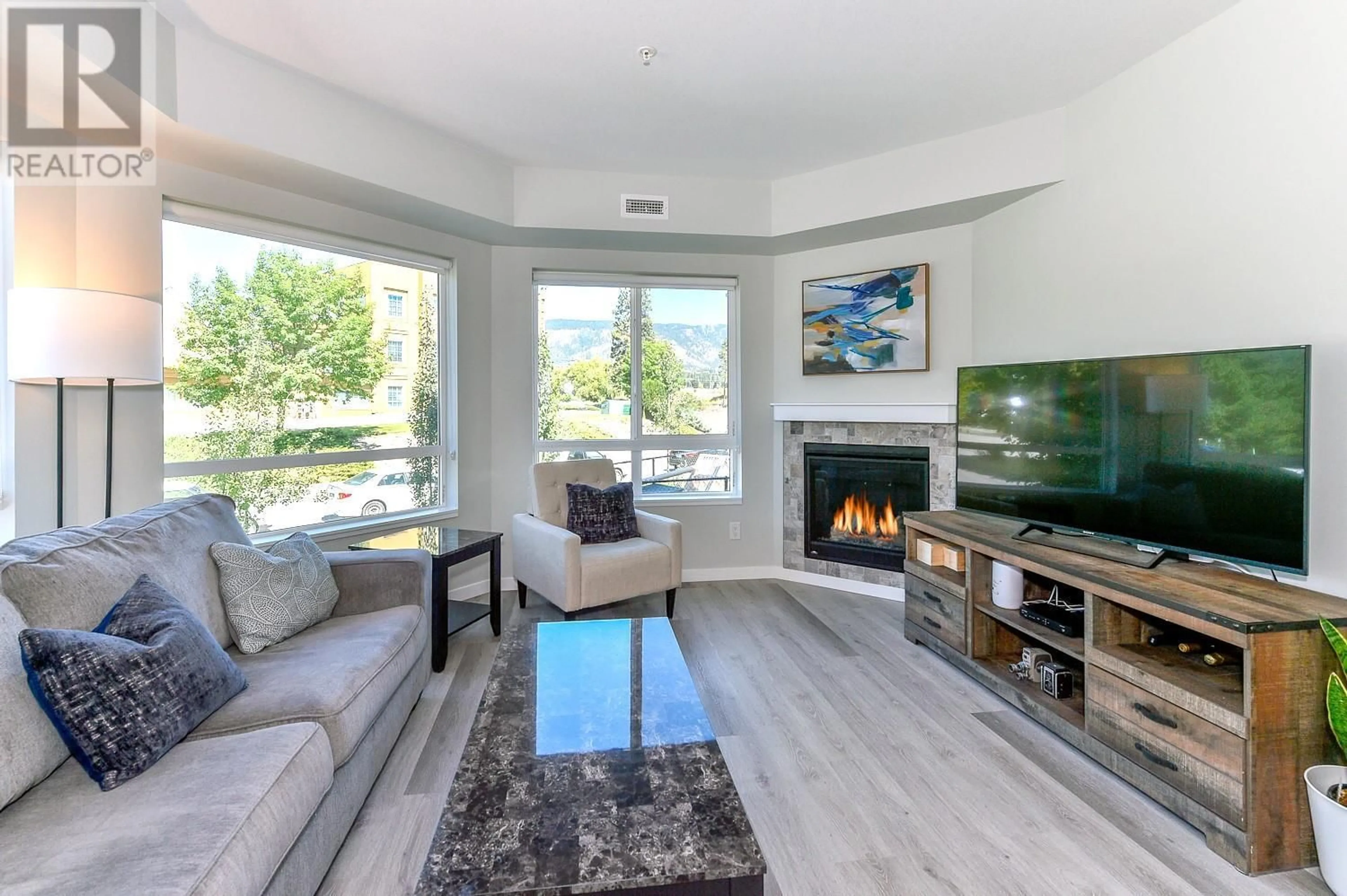 Living room, wood floors for 2301 Carrington Road Unit# 109, West Kelowna British Columbia V4T0E2