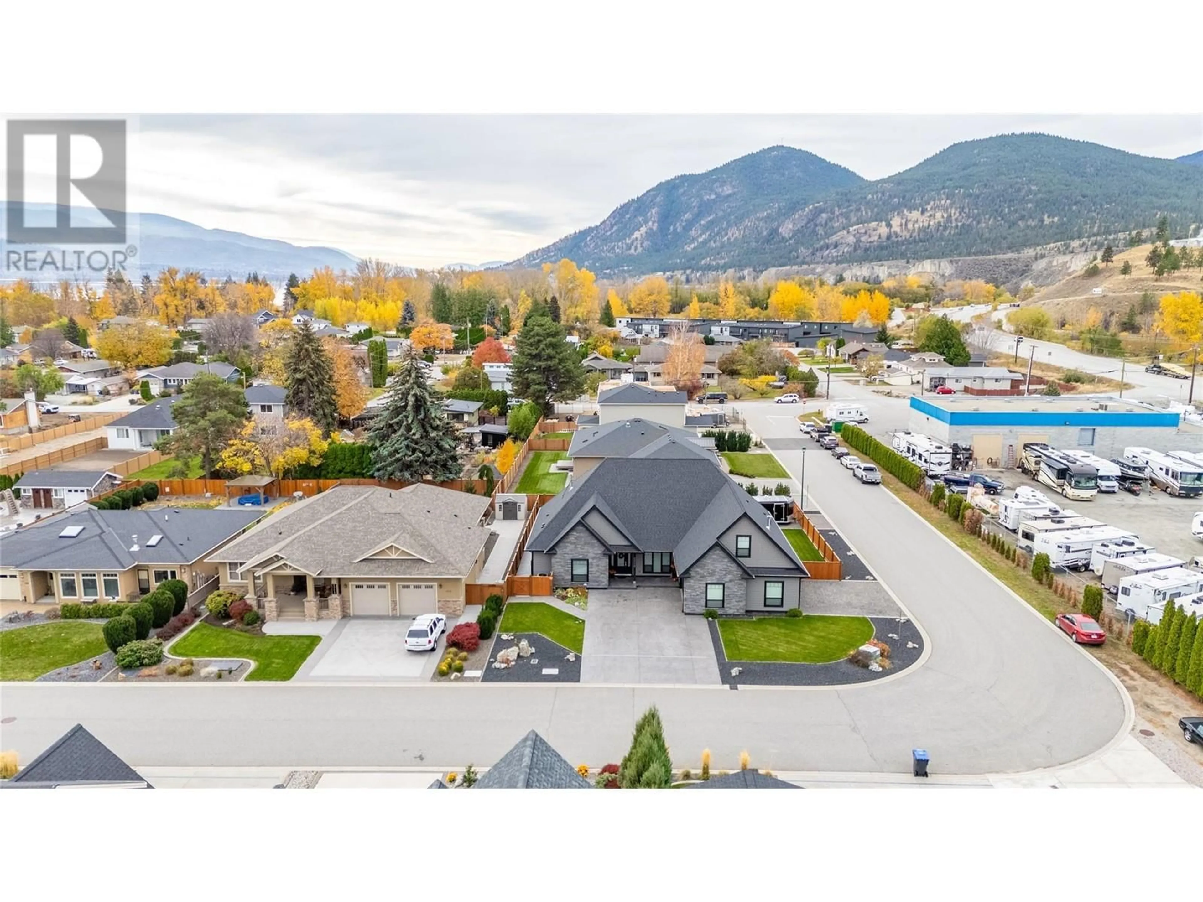 A pic from outside/outdoor area/front of a property/back of a property/a pic from drone, mountain view for 1715 BRITTON ROAD, Summerland British Columbia V0H1Z9