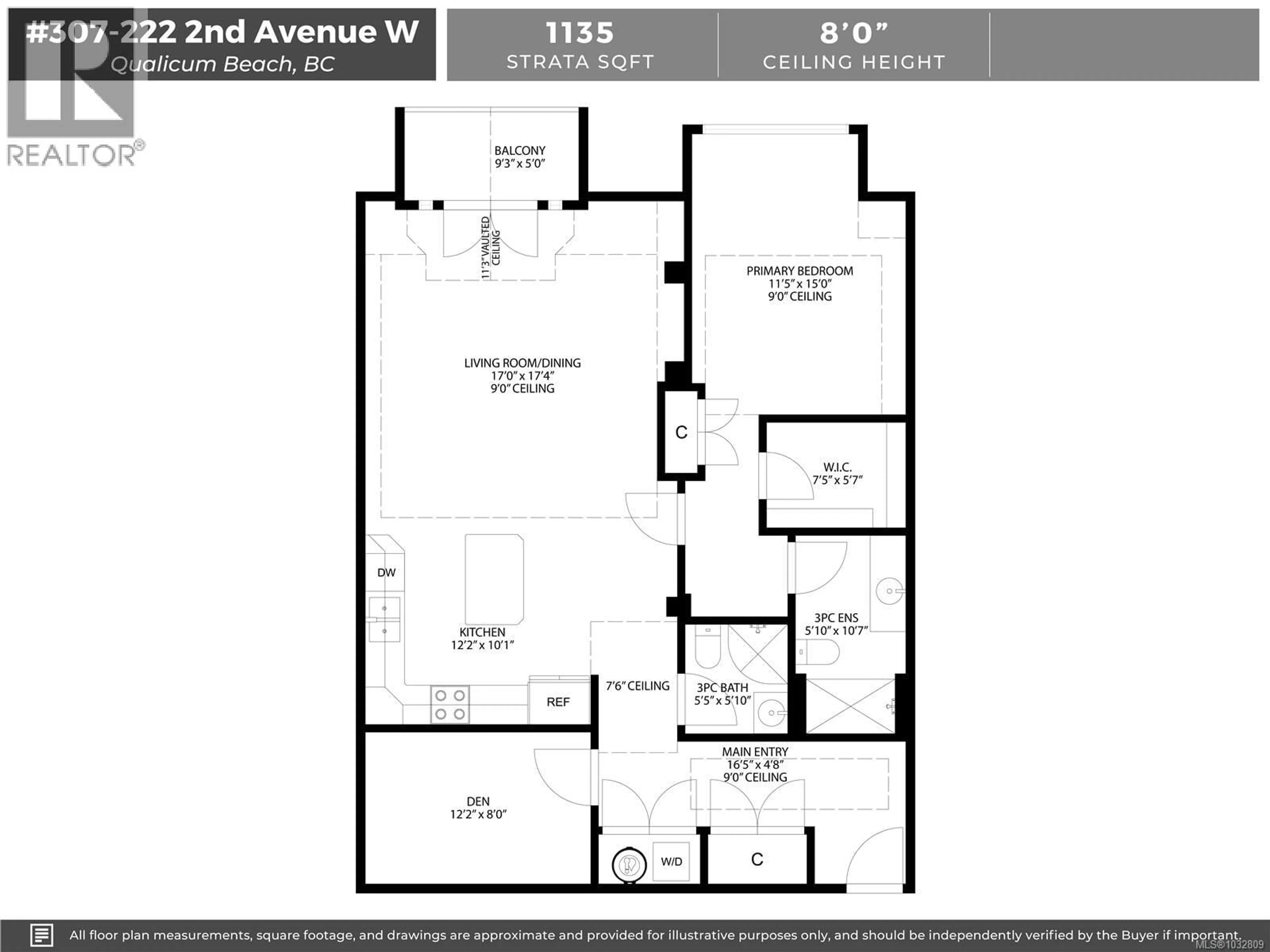 Floor plan for 307 - 222 SECOND AVENUE WEST, Qualicum Beach British Columbia V9K0A4