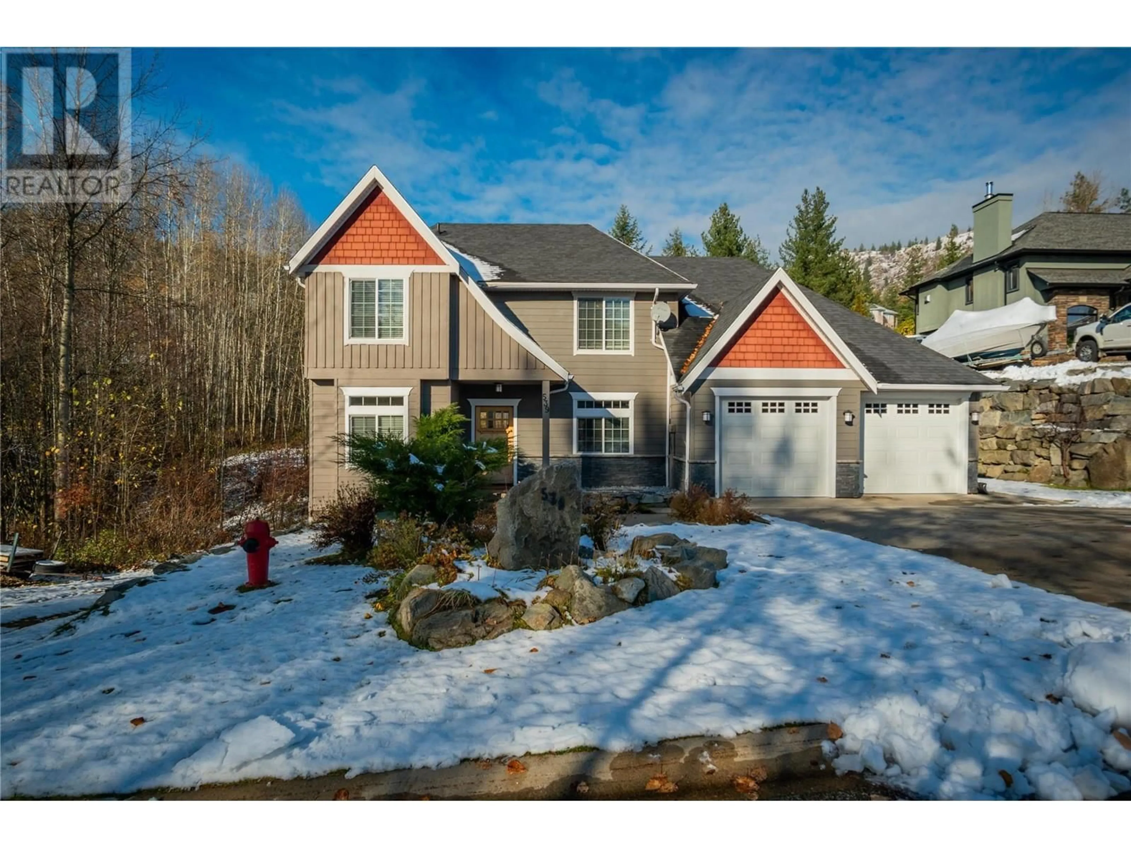 Home with vinyl exterior material, water/lake/river/ocean view for 539 BLAKE COURT, Warfield British Columbia V1R4V9