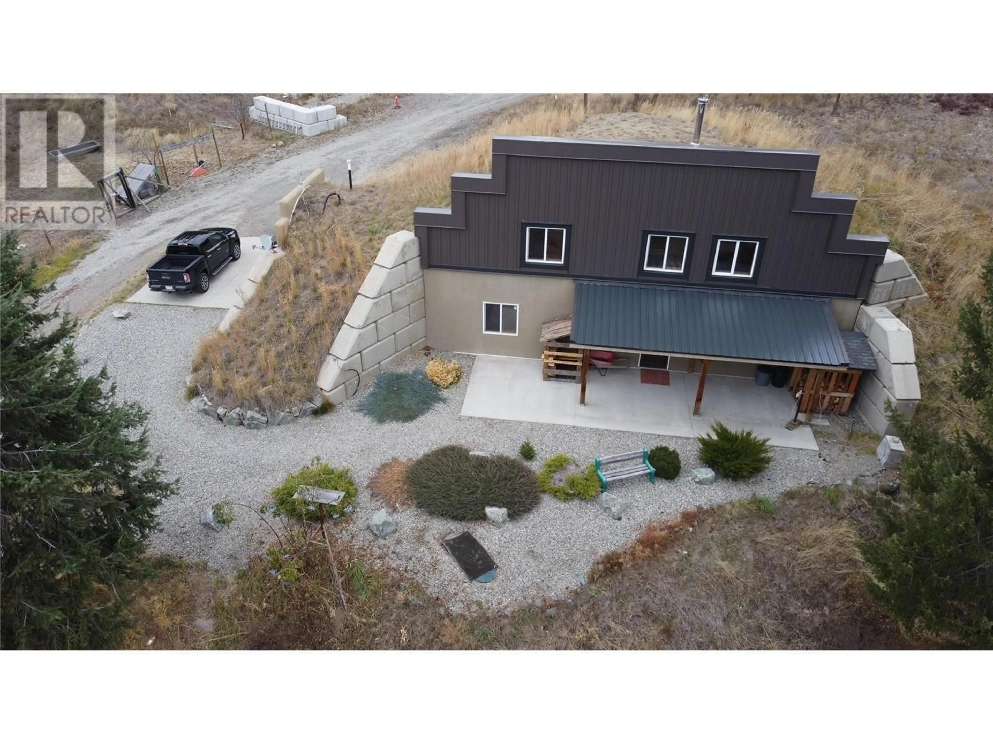 A pic from outside/outdoor area/front of a property/back of a property/a pic from drone, unknown for 1910 HULME CREEK ROAD, Rock Creek British Columbia V0H1Y0