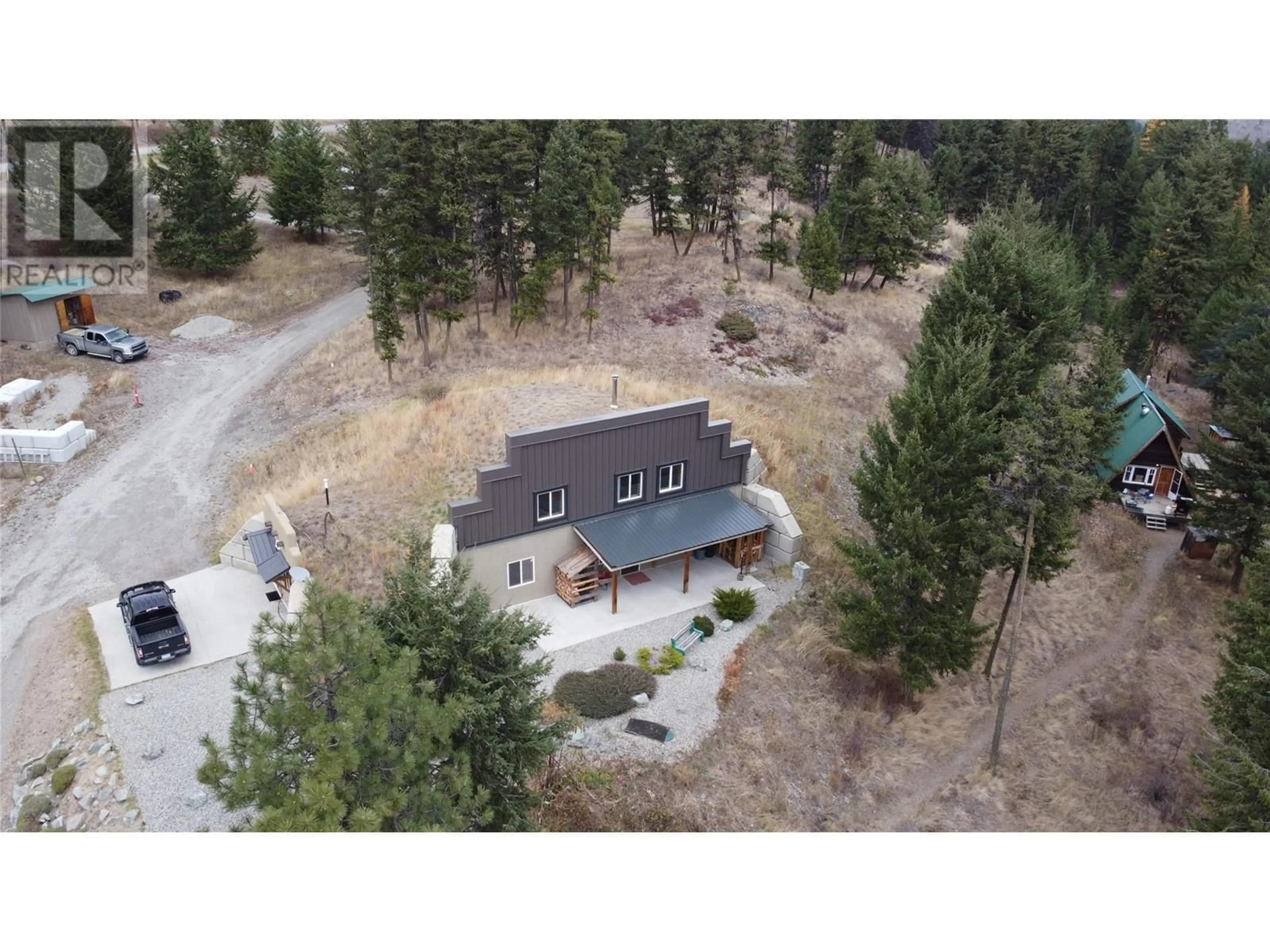 A pic from outside/outdoor area/front of a property/back of a property/a pic from drone, unknown for 1910 HULME CREEK ROAD, Rock Creek British Columbia V0H1Y0