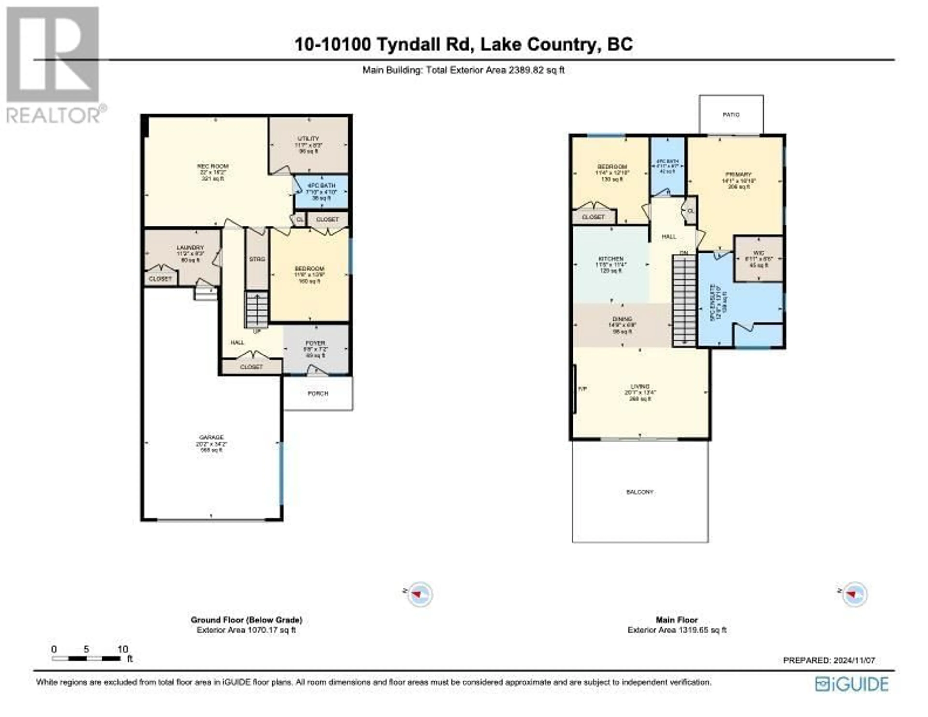 Floor plan for 10100 Tyndall Road Unit# 10, Lake Country British Columbia V4V0A9