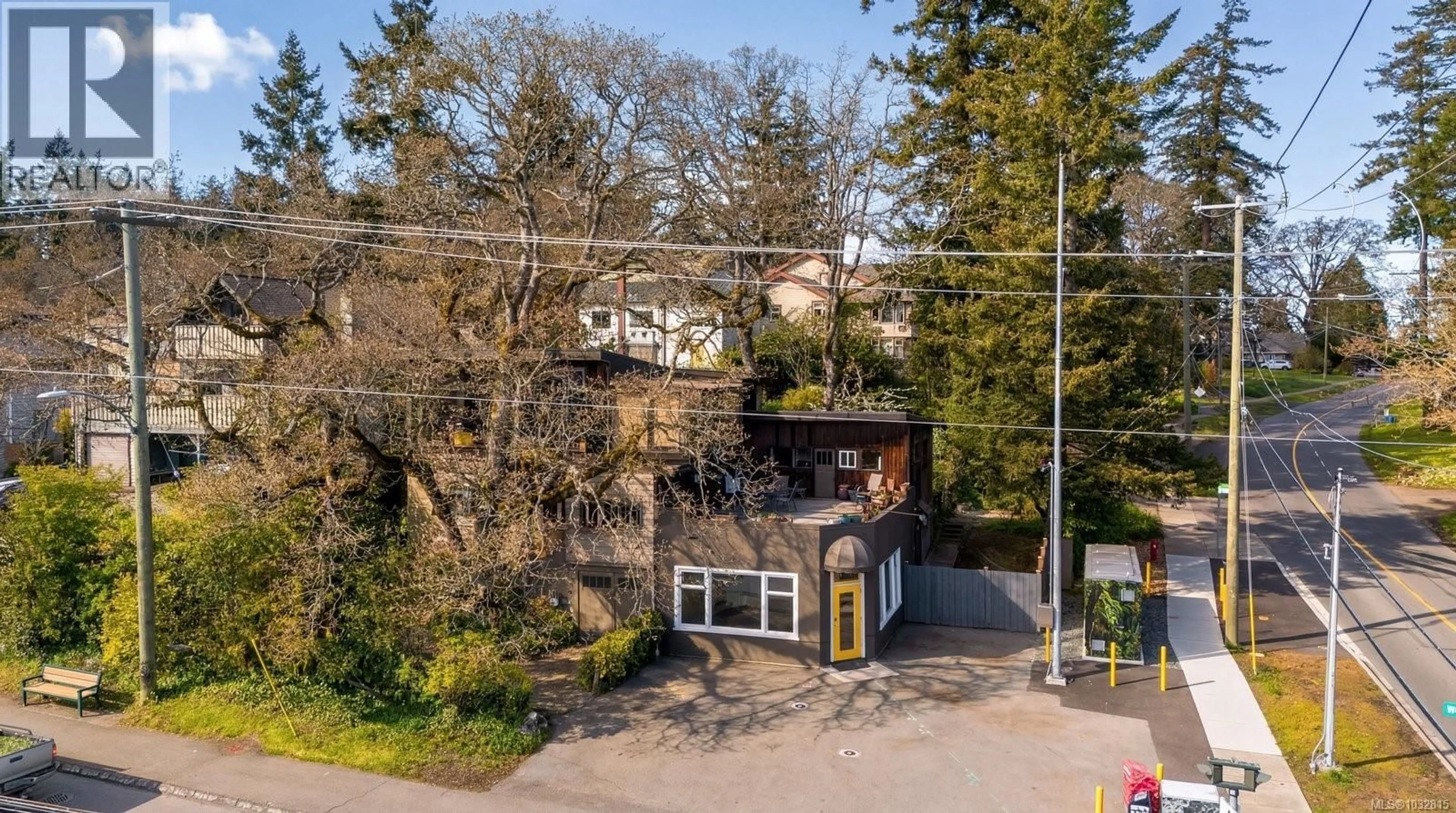 A pic from outside/outdoor area/front of a property/back of a property/a pic from drone, street for 1168 BURNSIDE ROAD WEST, Saanich British Columbia V8Z1N6