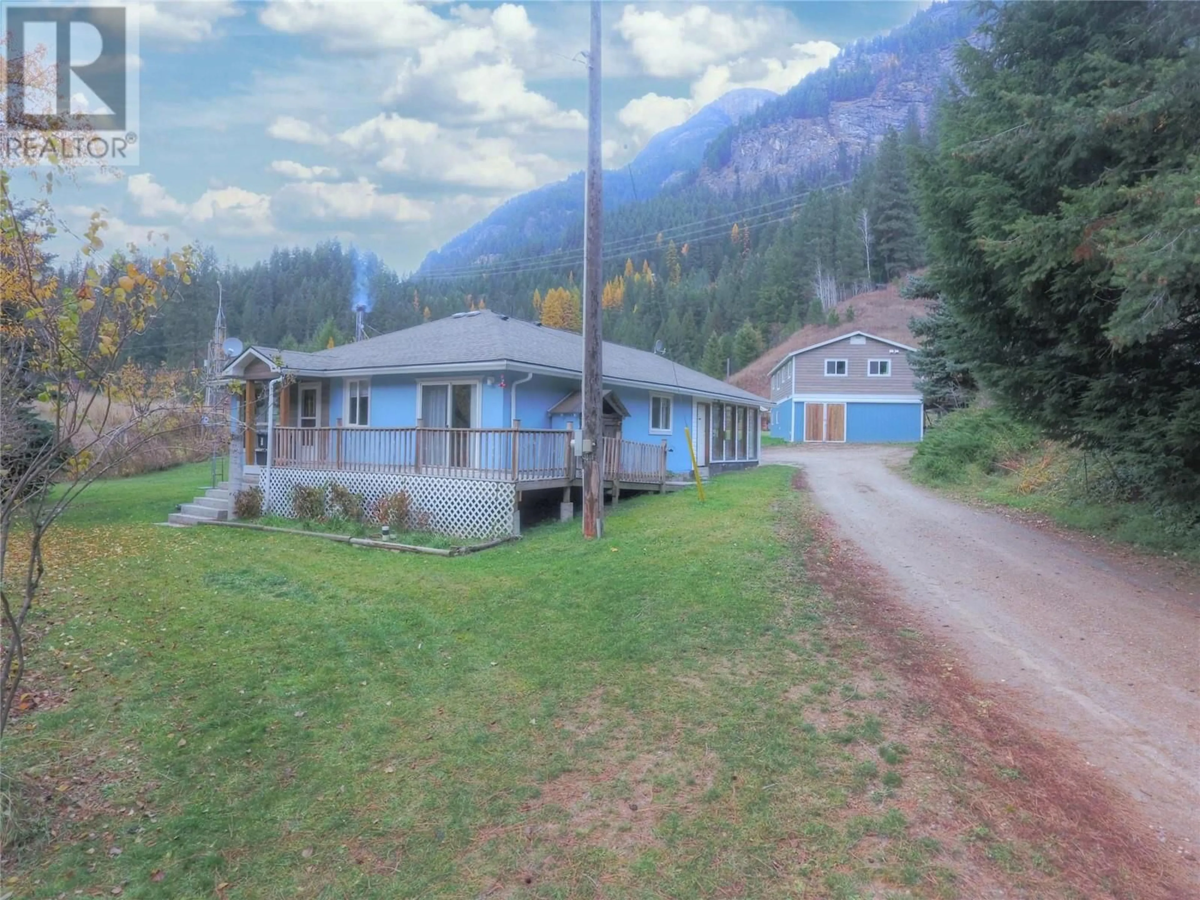 A pic from outside/outdoor area/front of a property/back of a property/a pic from drone, mountain view for 3064 UPPER SLOCAN PARK ROAD, Slocan Park British Columbia V0G2E0