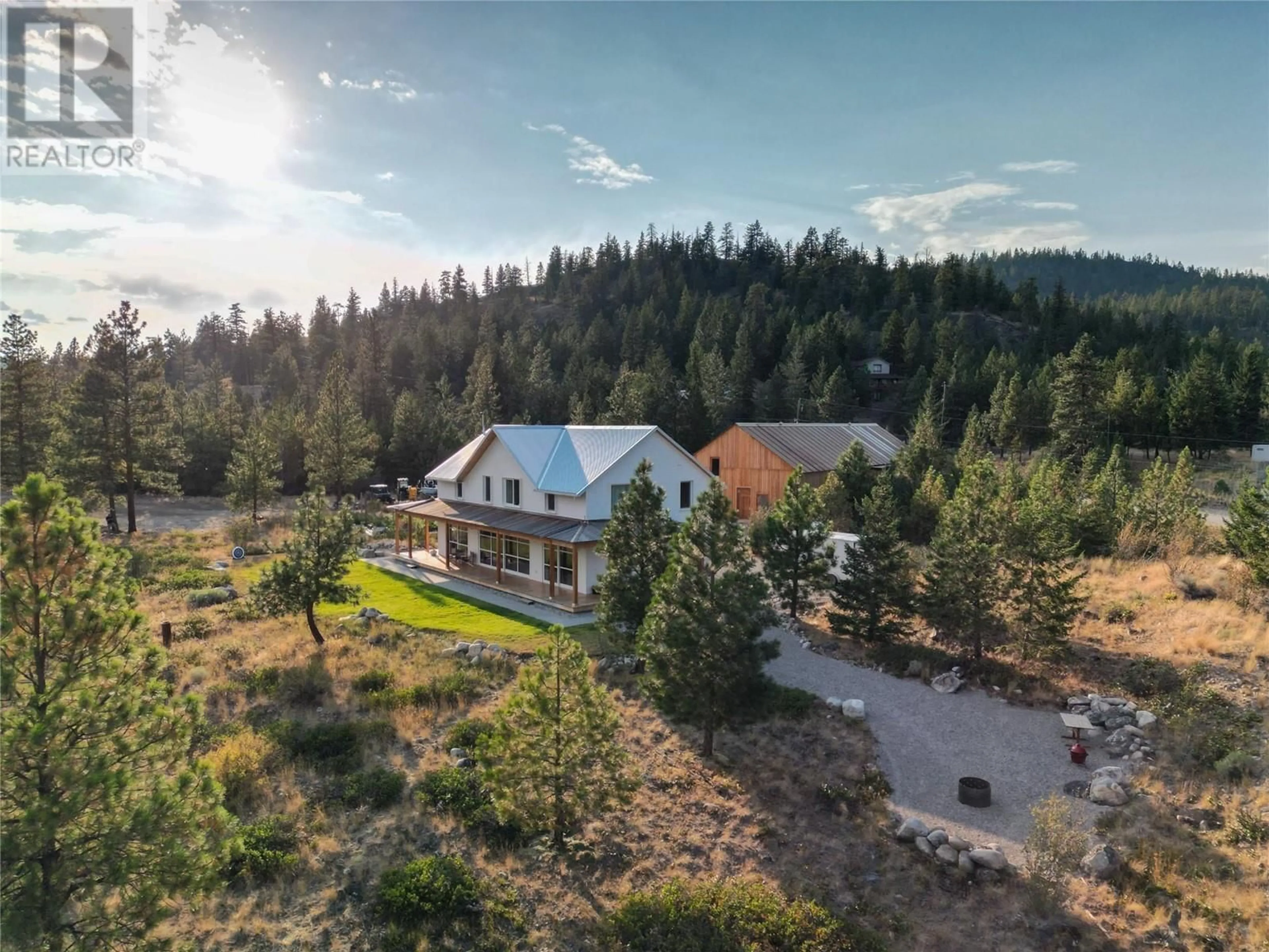 A pic from outside/outdoor area/front of a property/back of a property/a pic from drone, mountain view for 8025 PRINCETON-SUMMERLAND ROAD, Summerland British Columbia V0H1Z8
